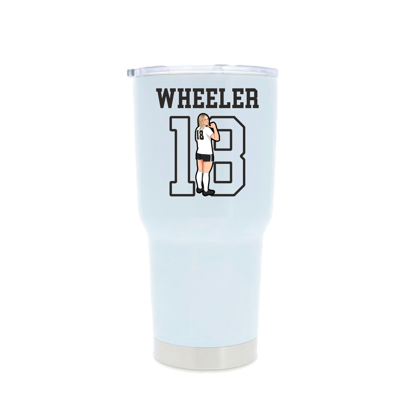 30oz Stainless Steel Tumbler — Shirsey in White
