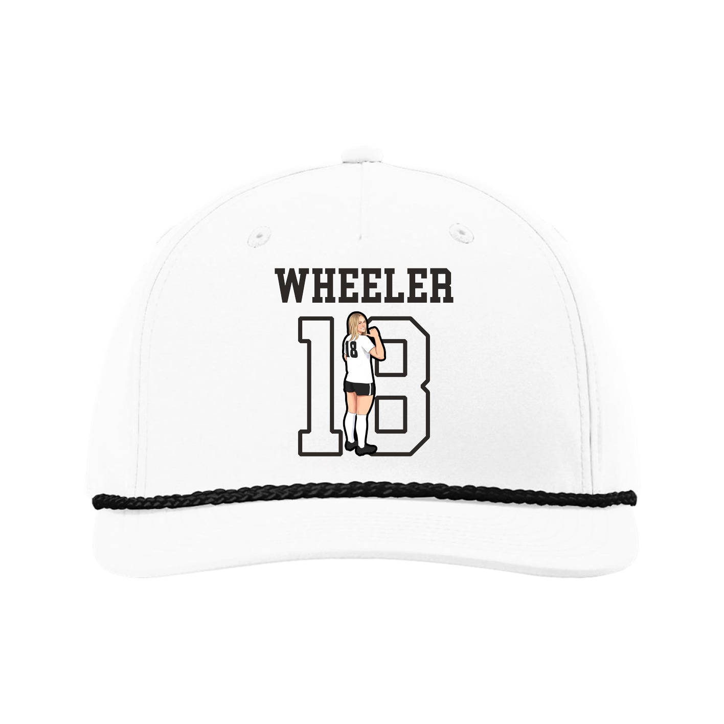 Five-Panel Classic Rope Cap — Shirsey in White