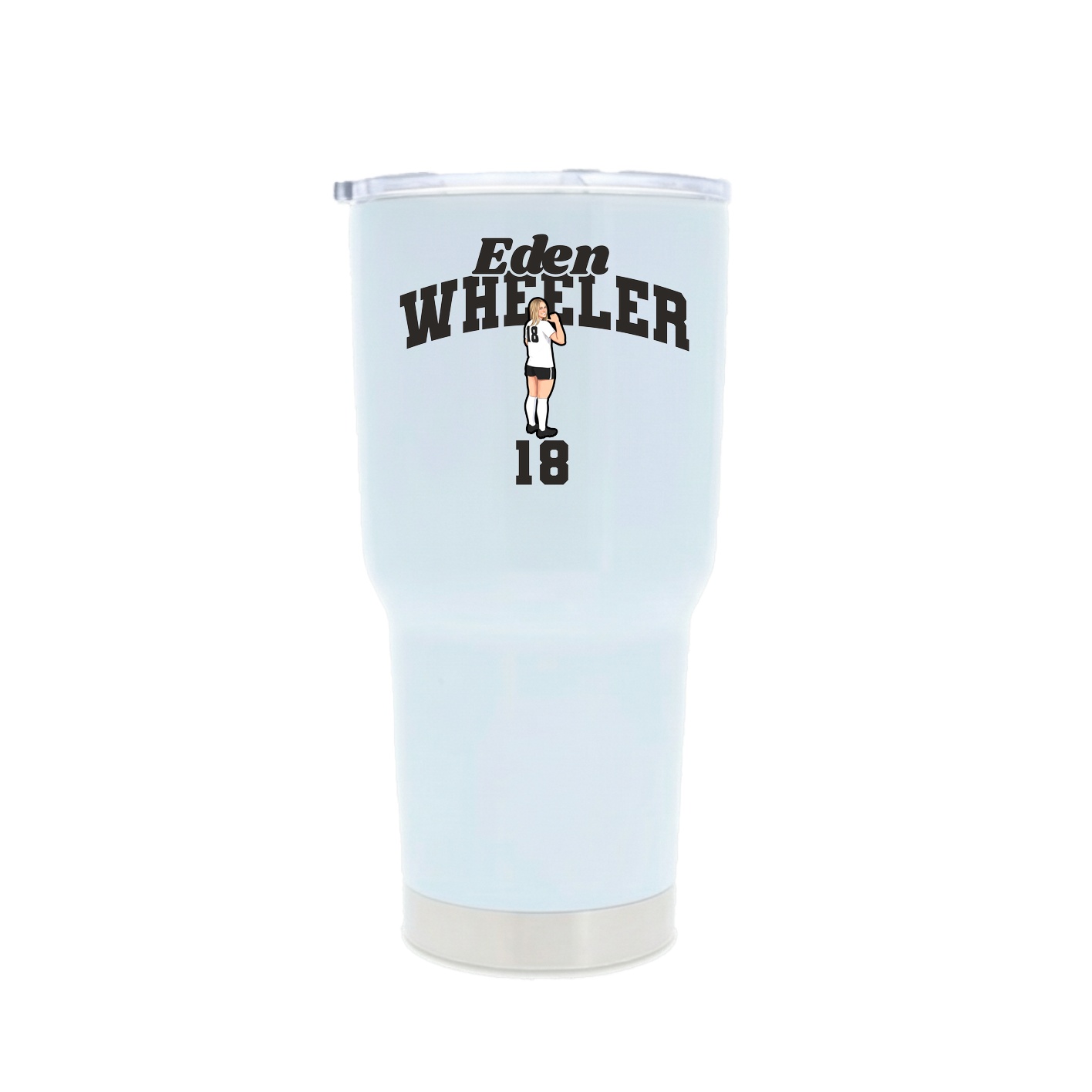 30oz Stainless Steel Tumbler — Signature Arch in White