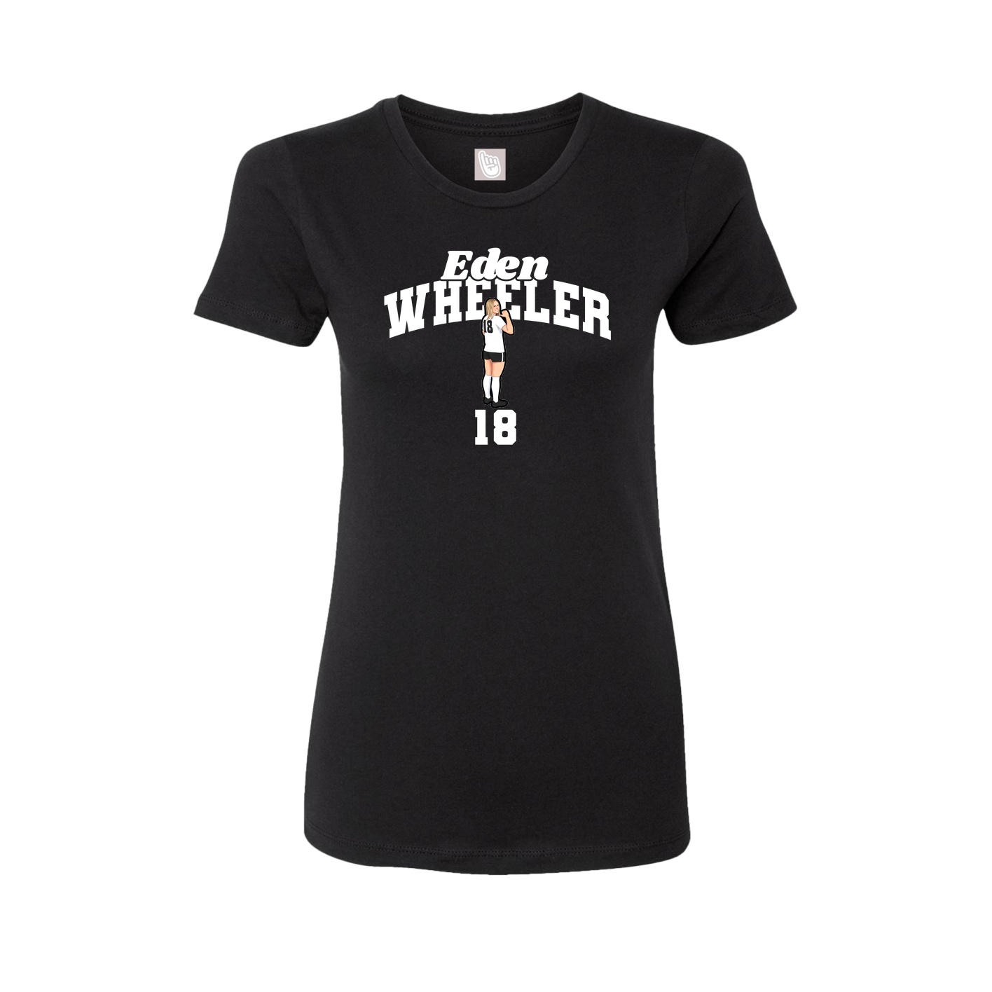 Fitted Women's Tee — Signature Arch in Black