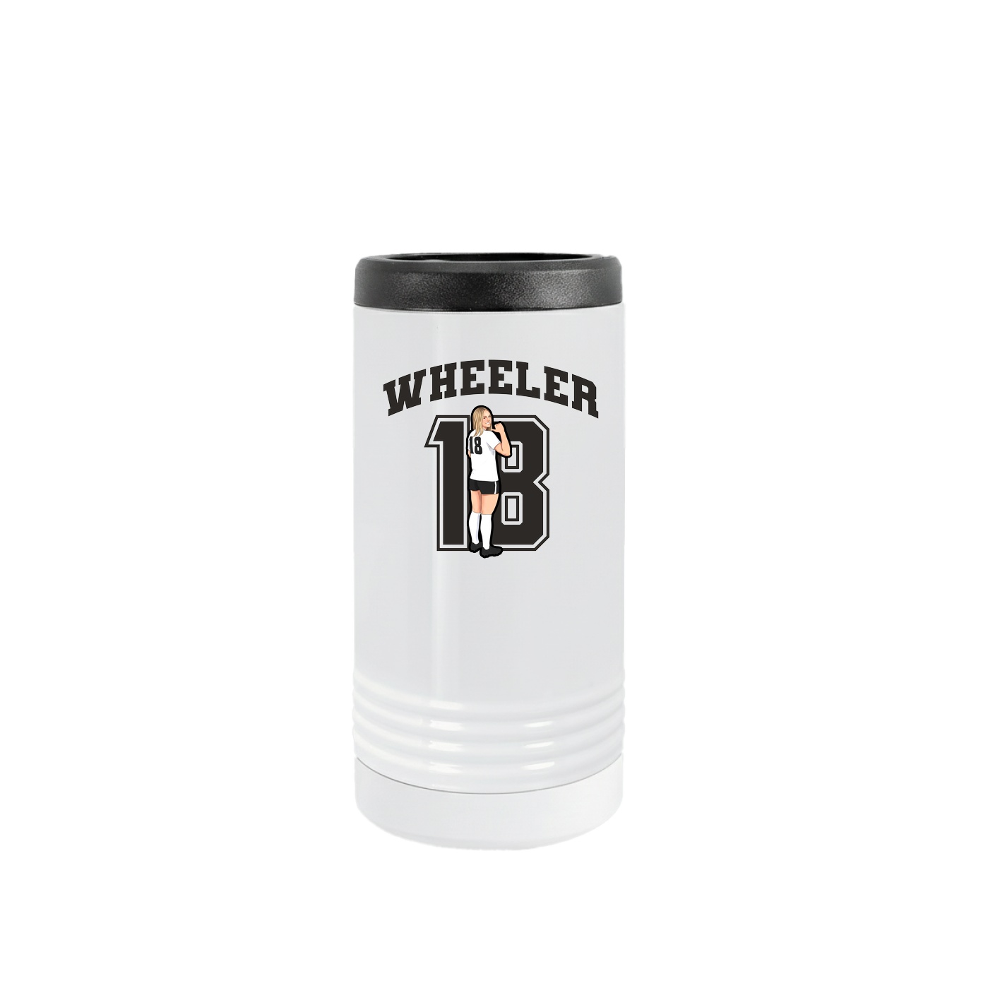 Slim Beverage Holder — Number in White