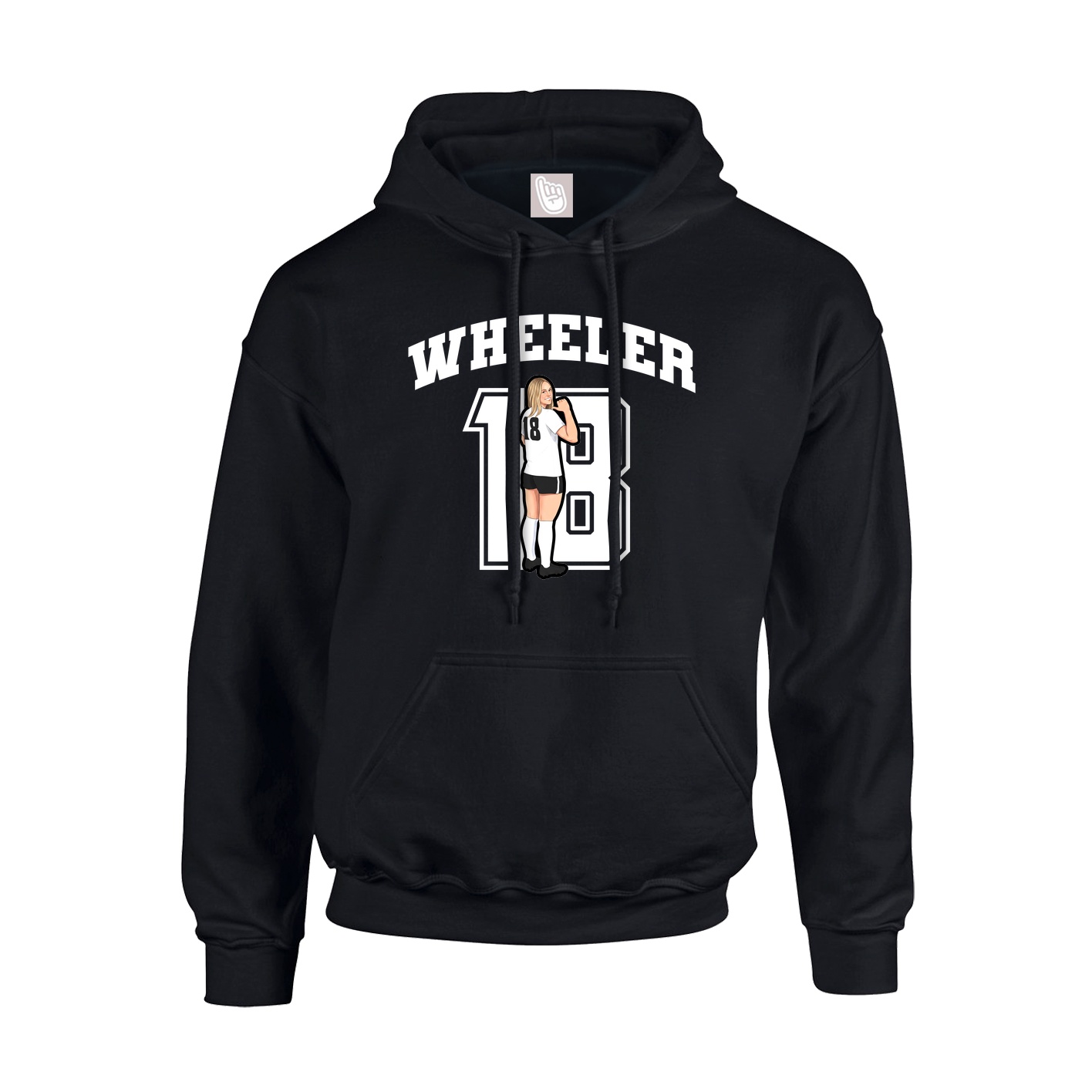 Hoodie — Number in Black