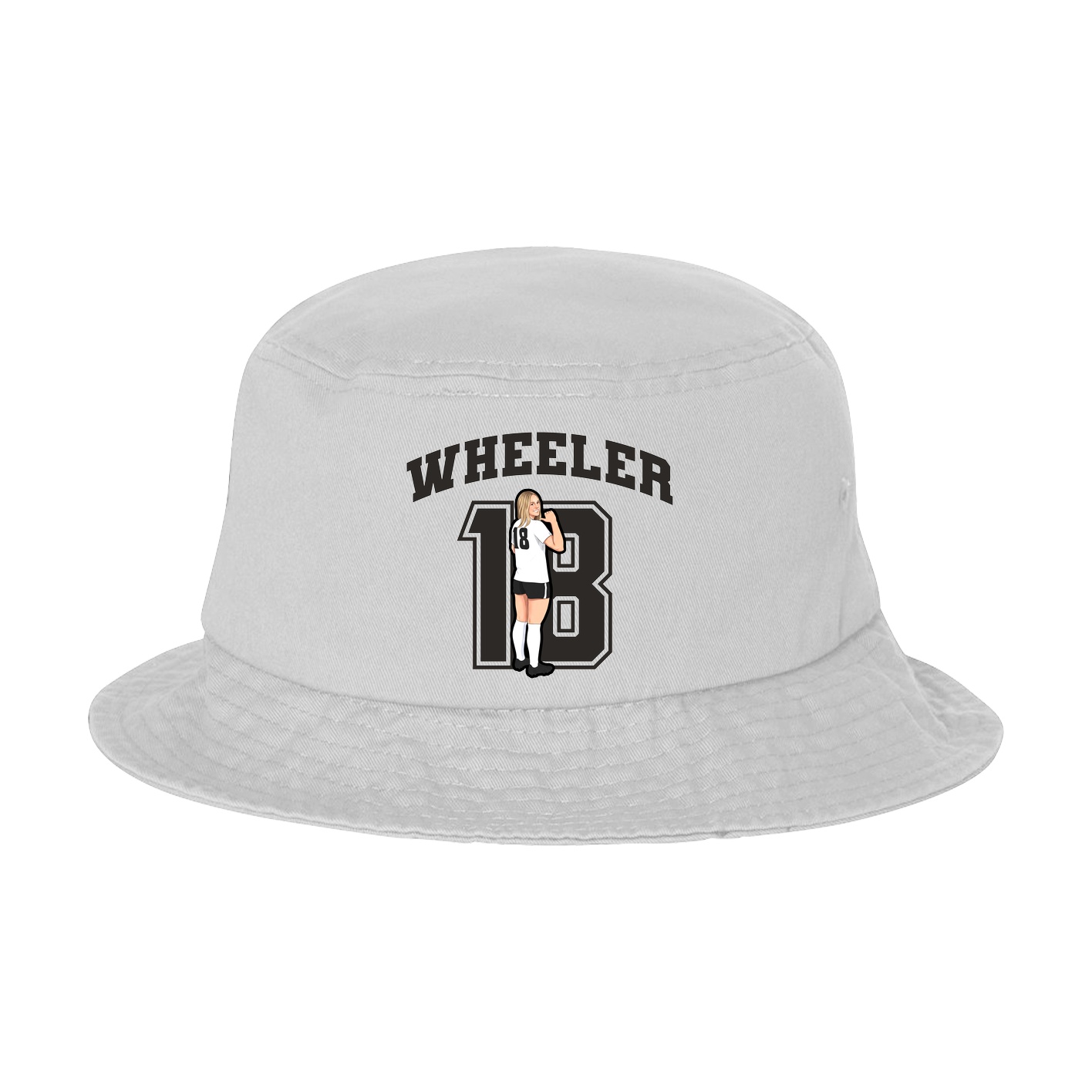 Bucket Cap — Number in White
