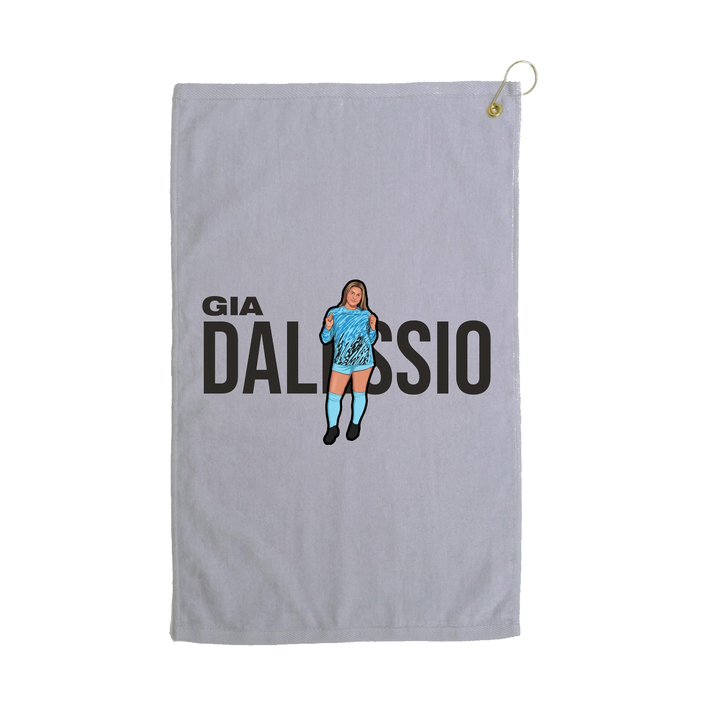 Golf Towel — Player Name in Grey
