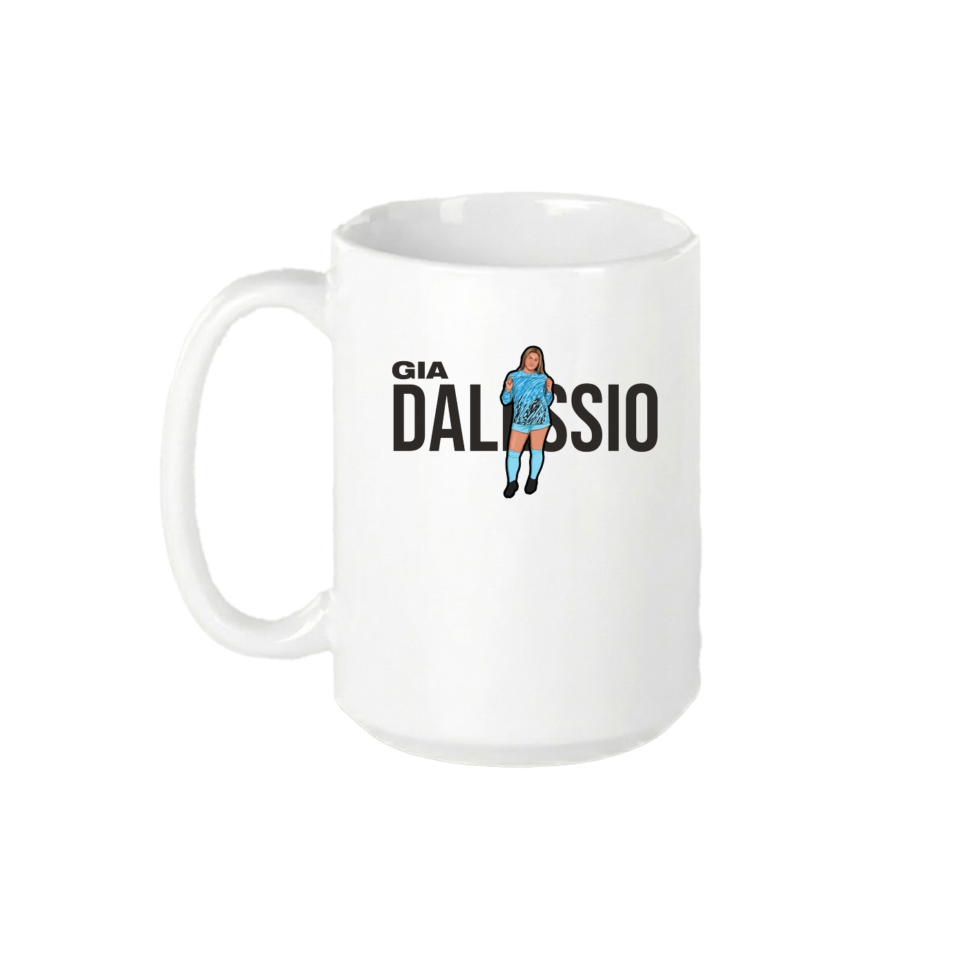 15oz Coffee Mug — Player Name in White