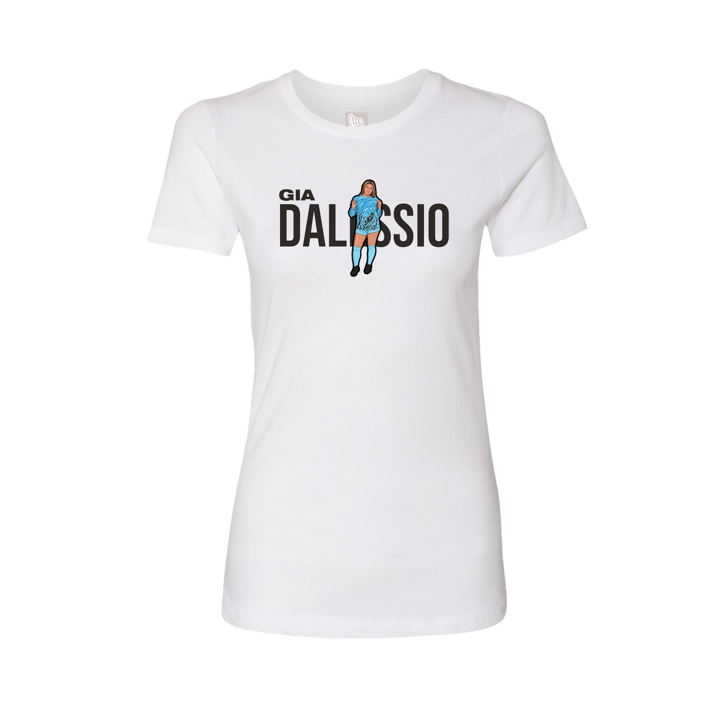Fitted Women's Tee — Player Name in White