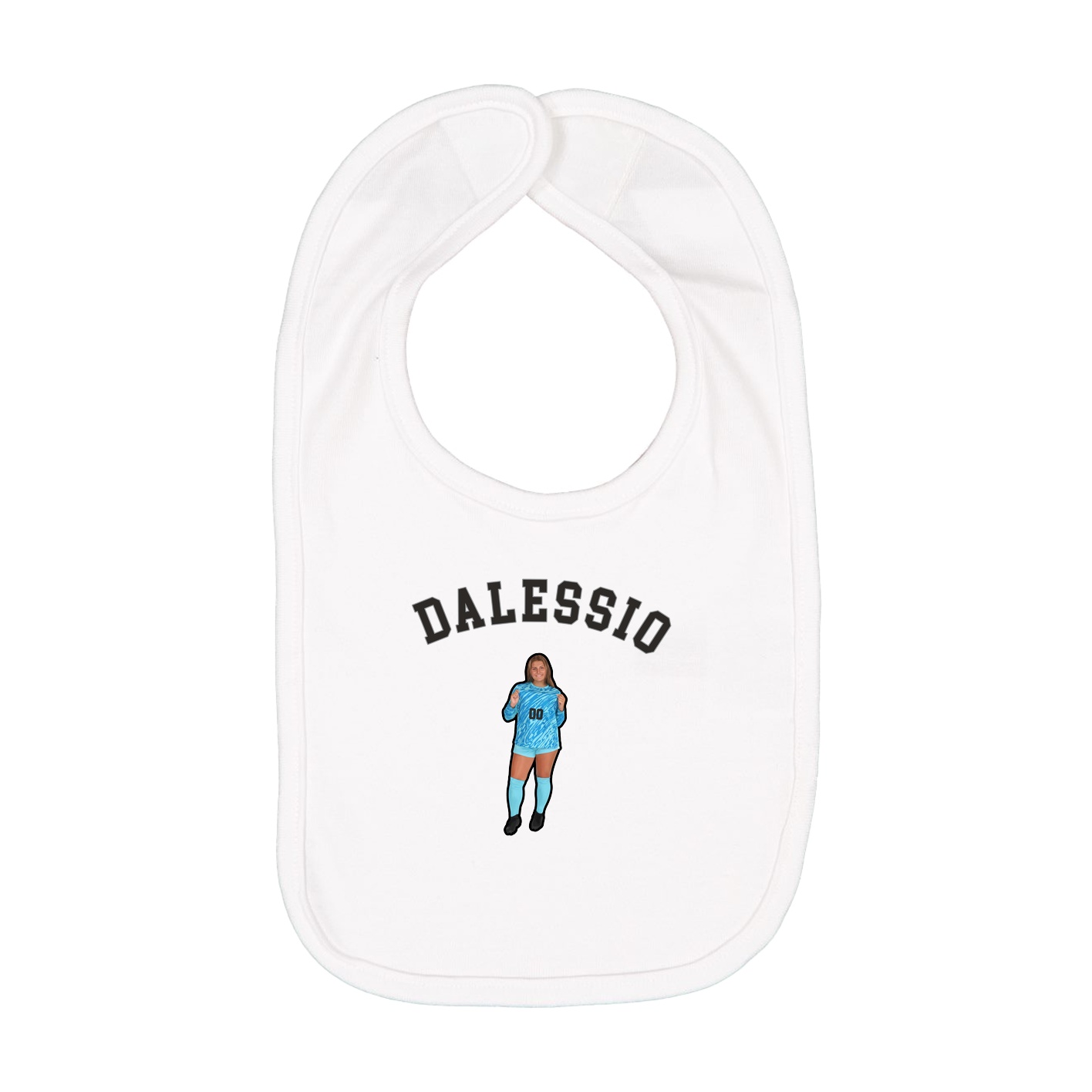 Infant Bib — Shirsey Arch in White