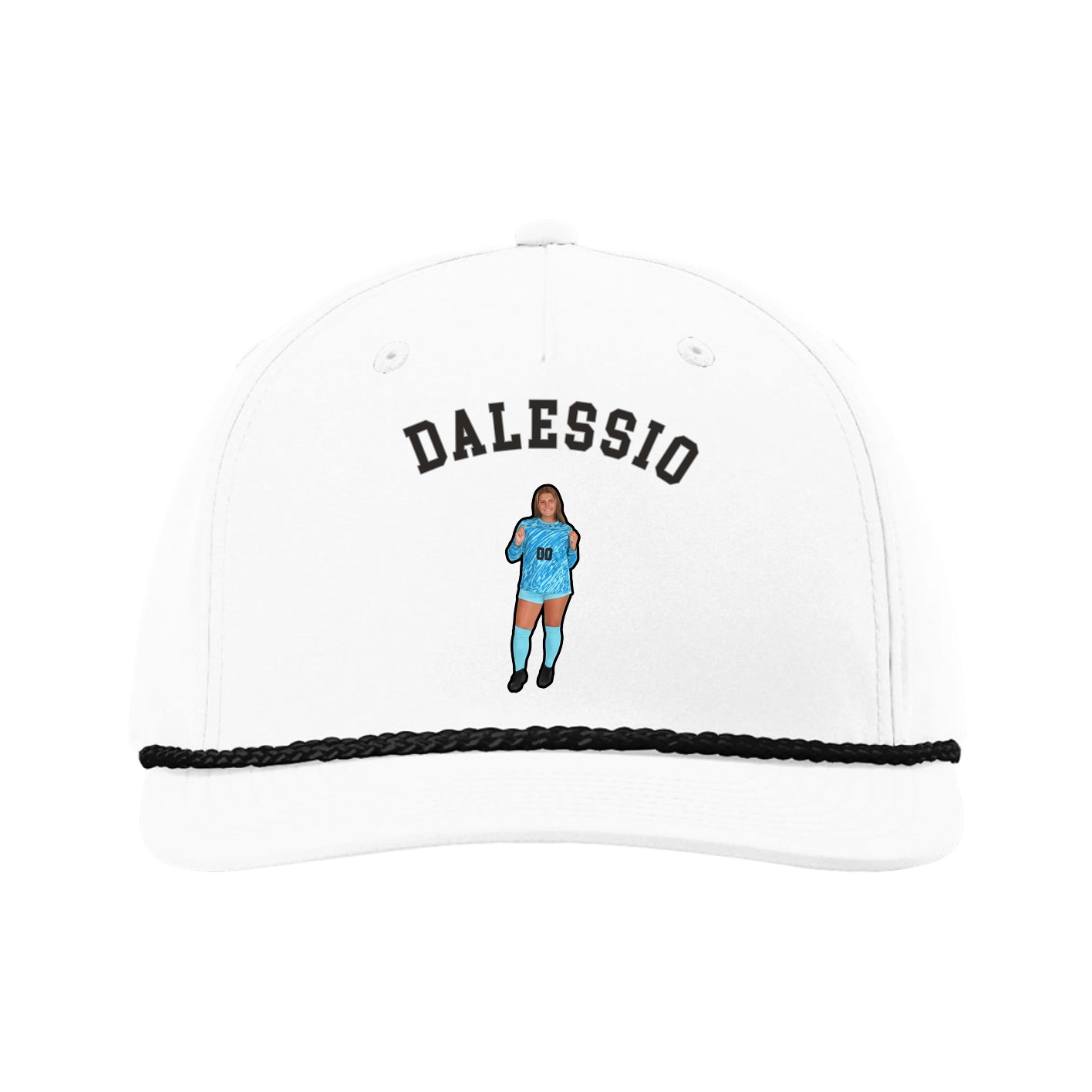 Five-Panel Classic Rope Cap — Shirsey Arch in White