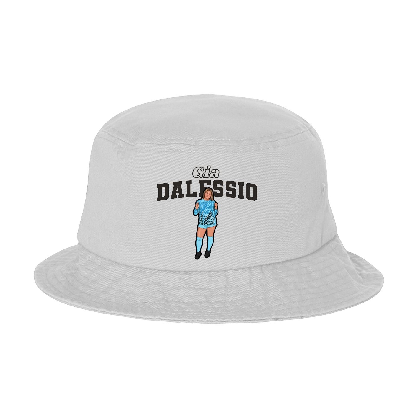 Bucket Cap — Name Arch in White