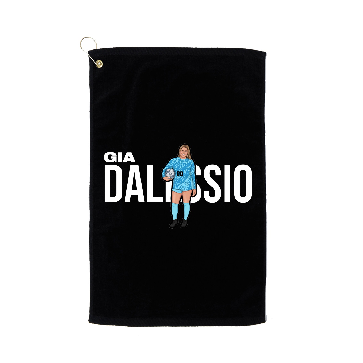 Golf Towel — Player Name in Black
