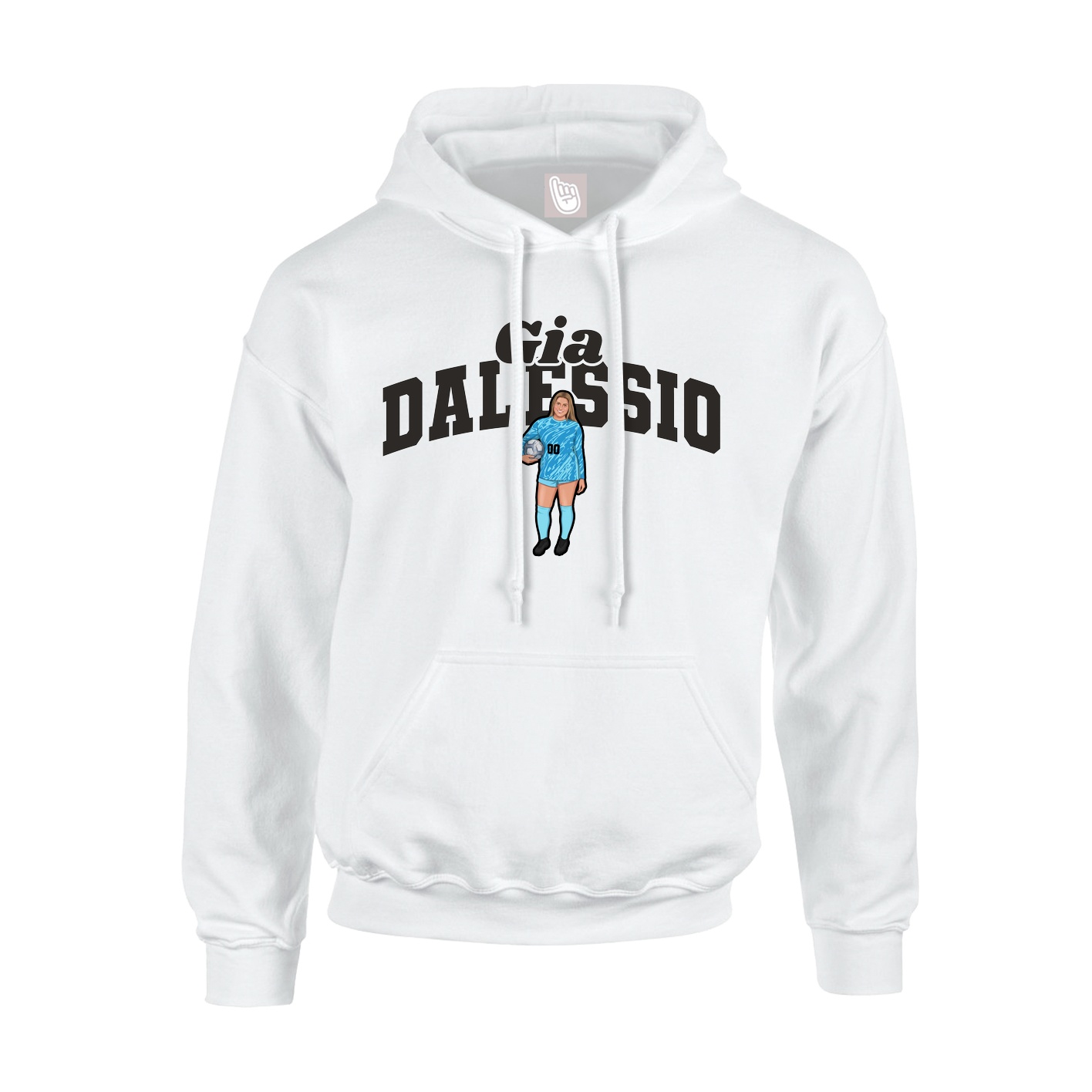 Youth Hoodie — Signature Arch in White