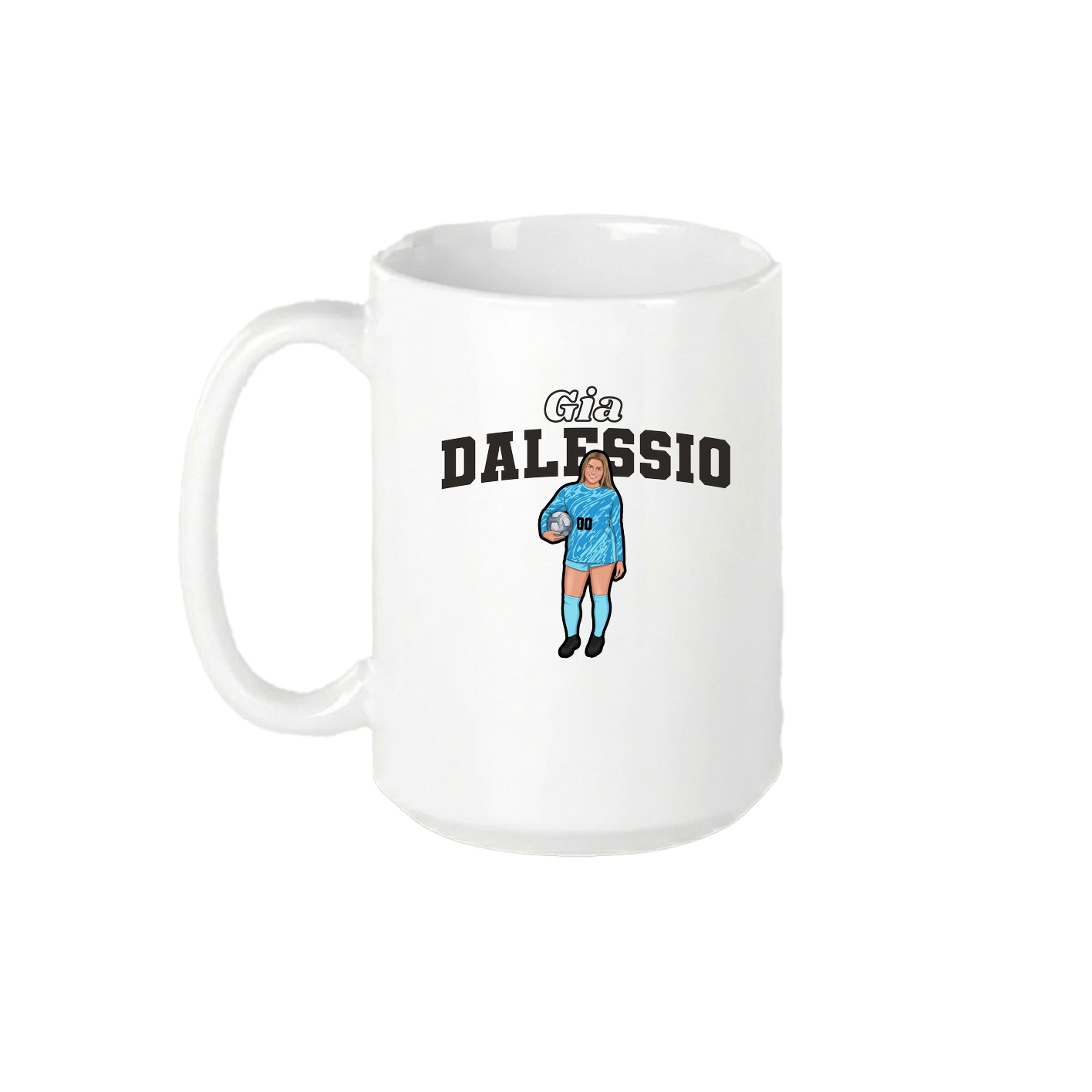 15oz Coffee Mug — Name Arch in White