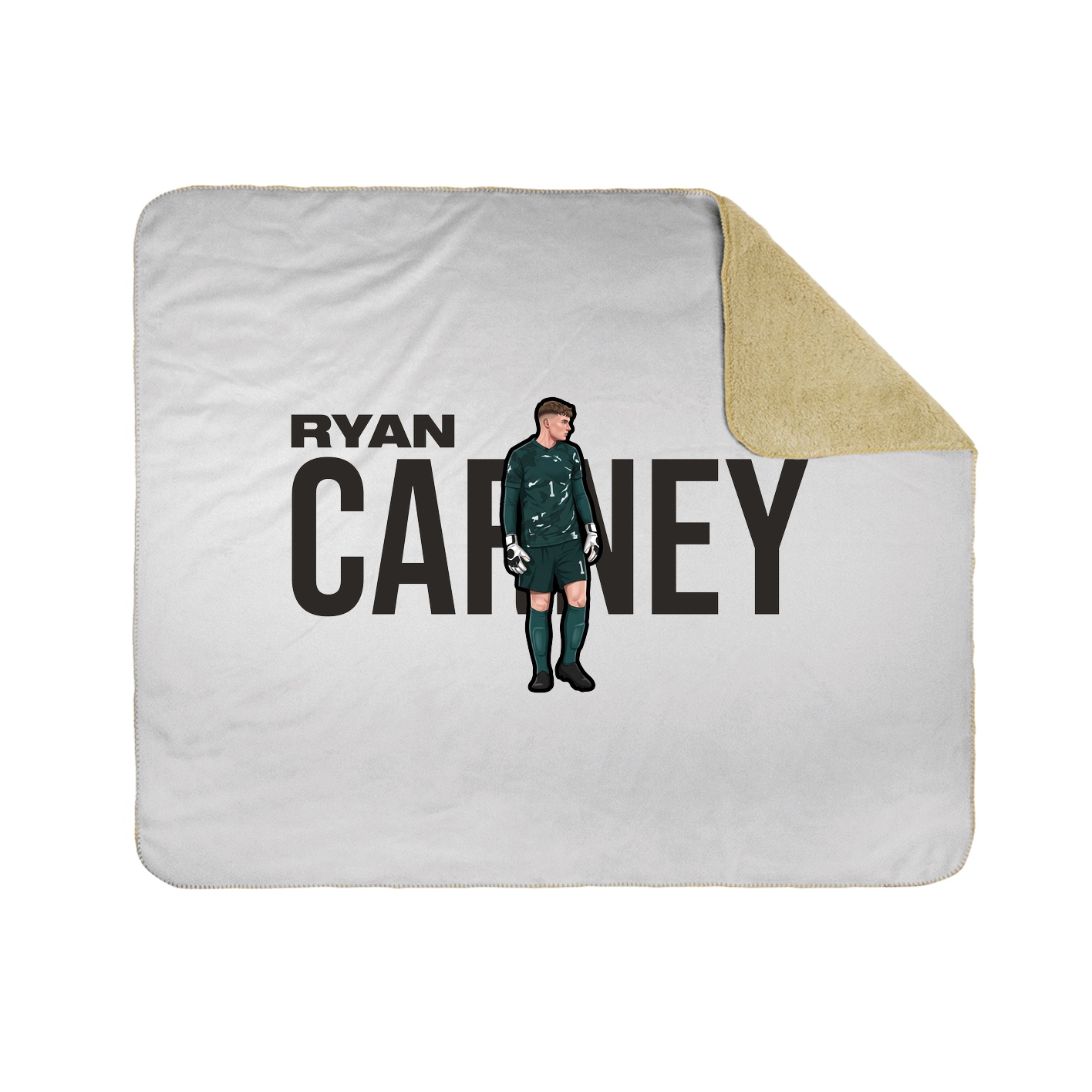 Throw Blanket — Player Name in White