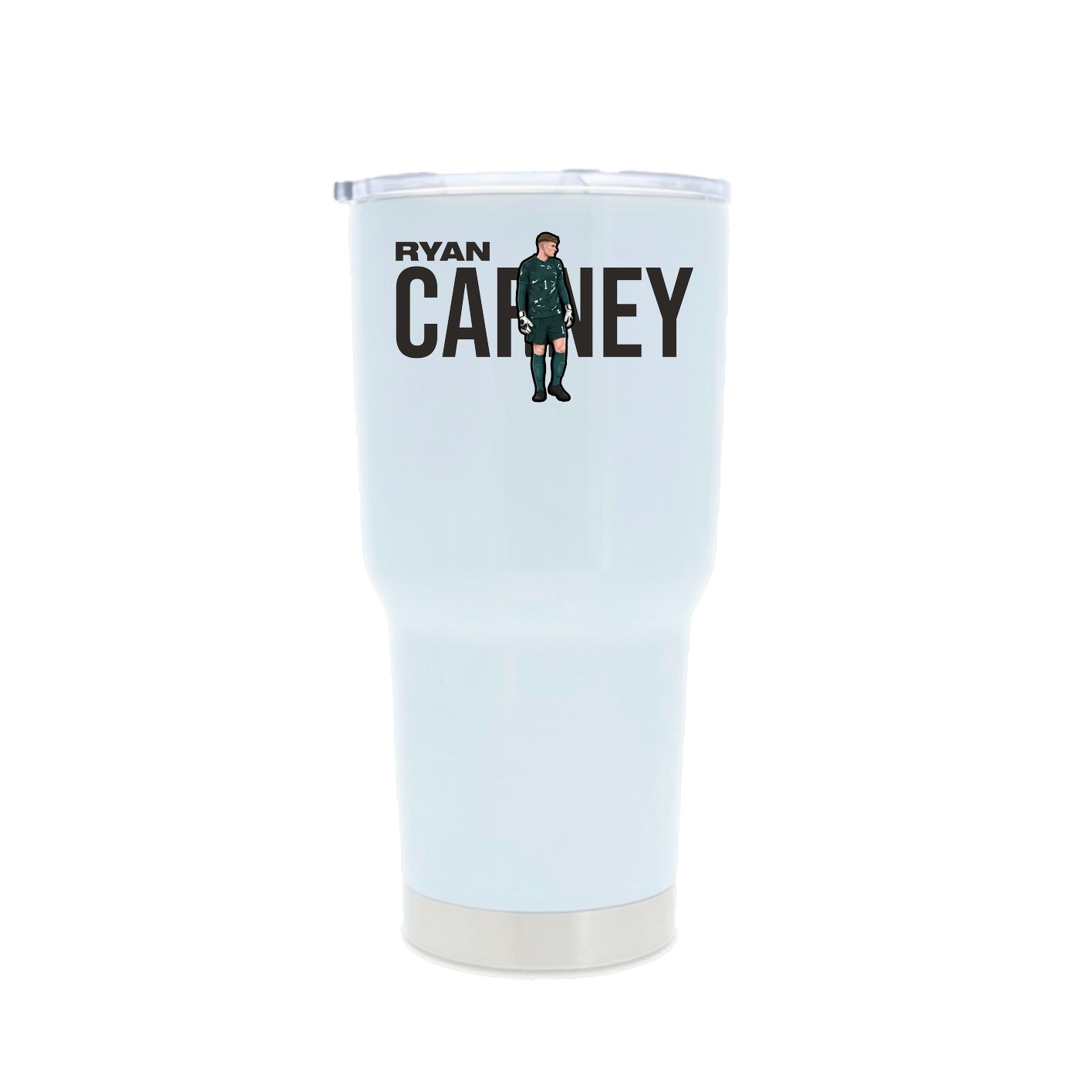 30oz Stainless Steel Tumbler — Player Name in White