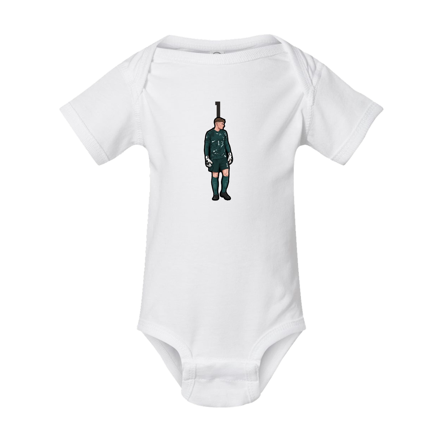 Baby Onesie — Number Top in White