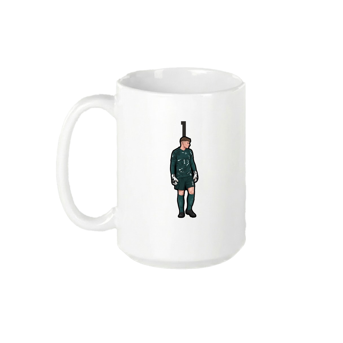 15oz Coffee Mug — Number Top in White