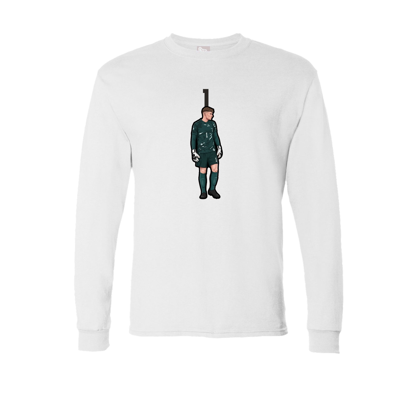 Long Sleeve Tee — Number Top in White