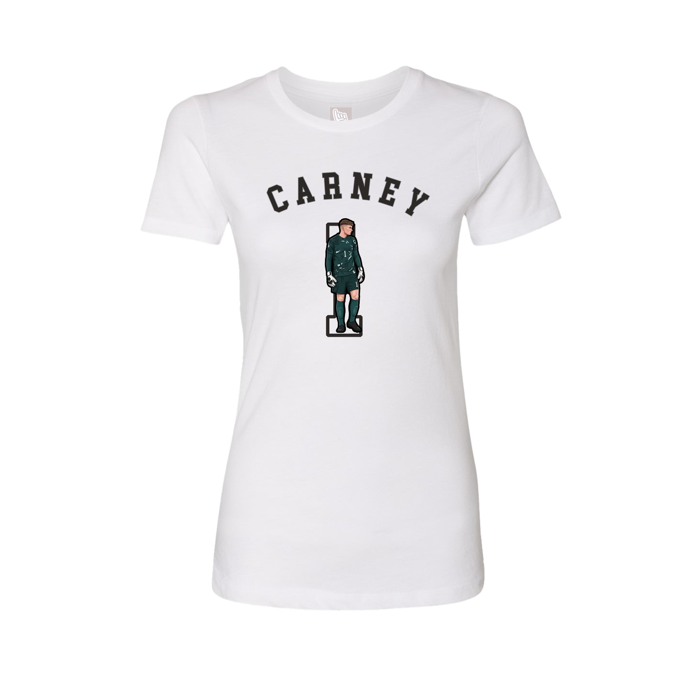 Fitted Women's Tee — Shirsey Arch in White