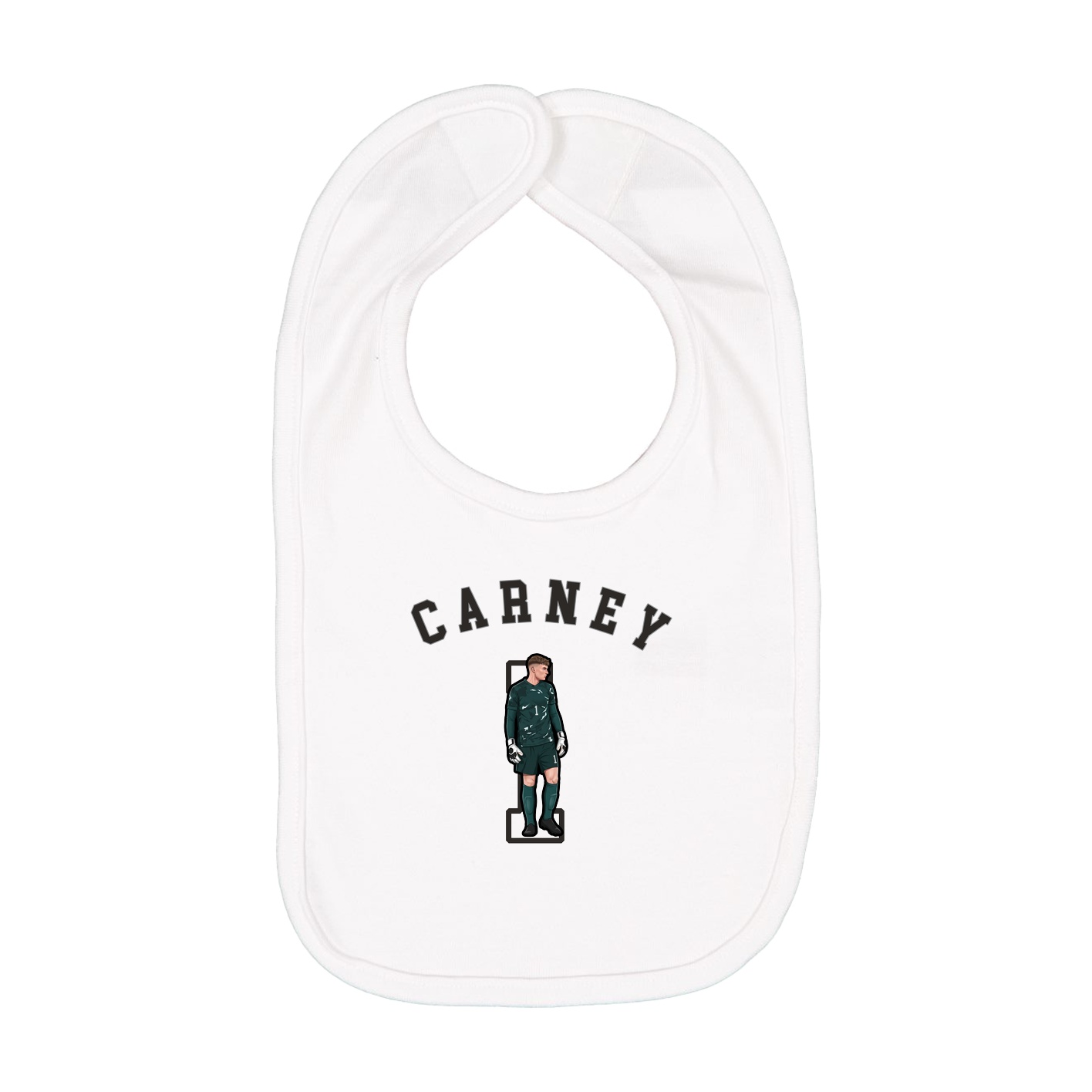 Infant Bib — Shirsey Arch in White