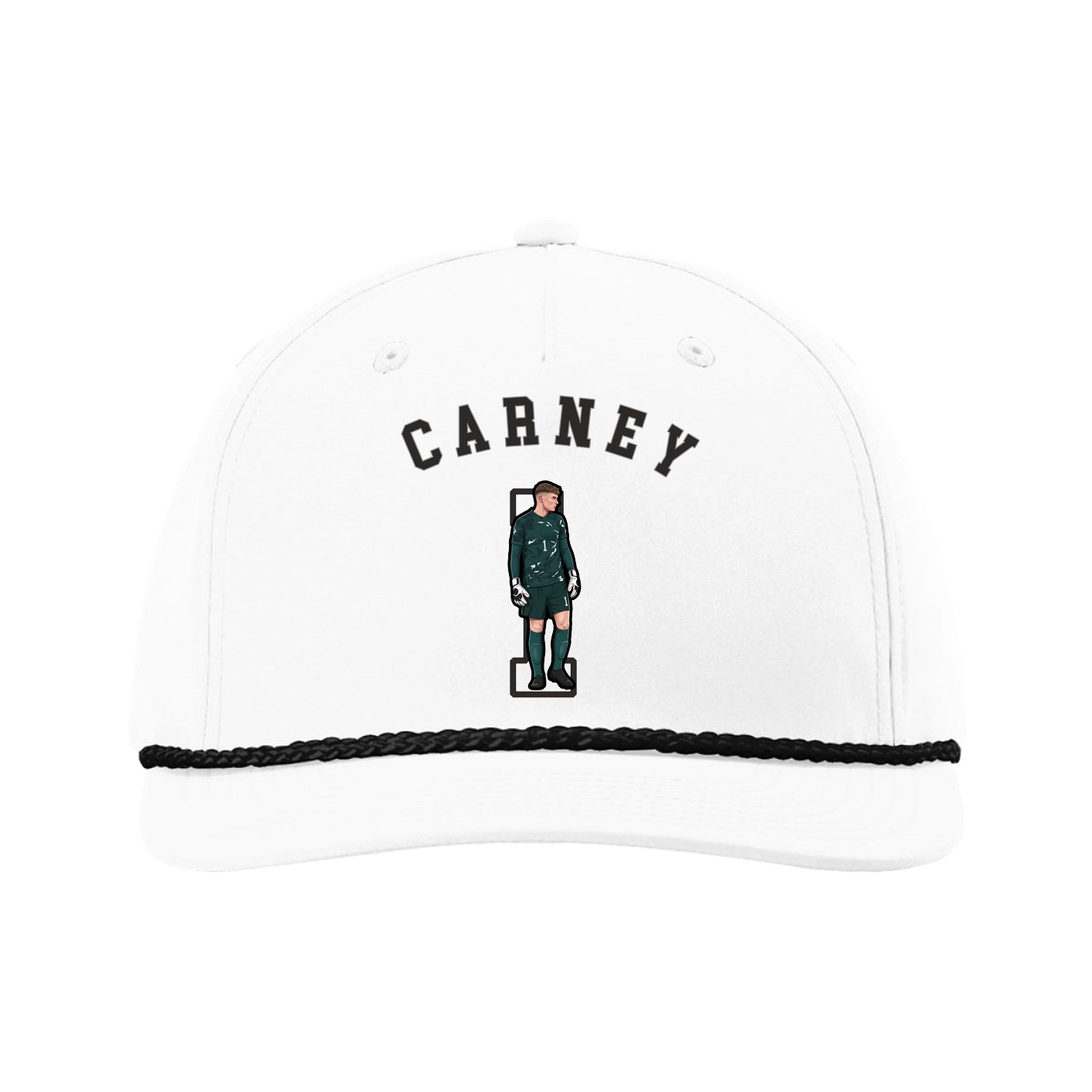 Five-Panel Classic Rope Cap — Shirsey Arch in White