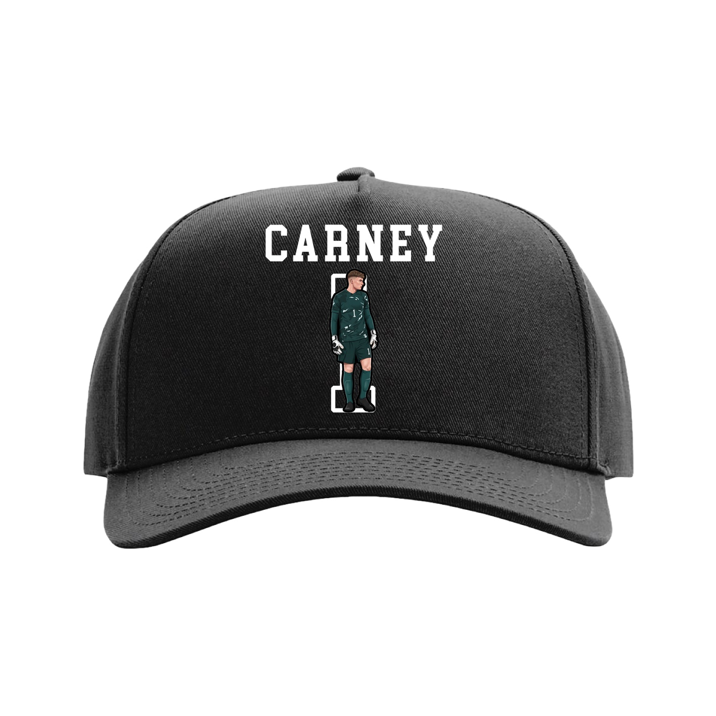 Full Fabric Five-Panel Champ Cap — Shirsey in Black