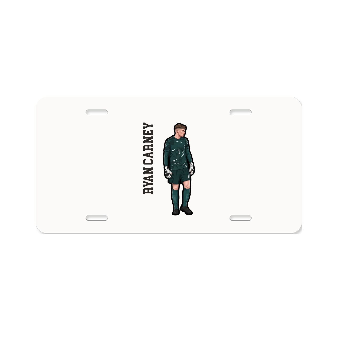License Plate — Name Vertical in Classic