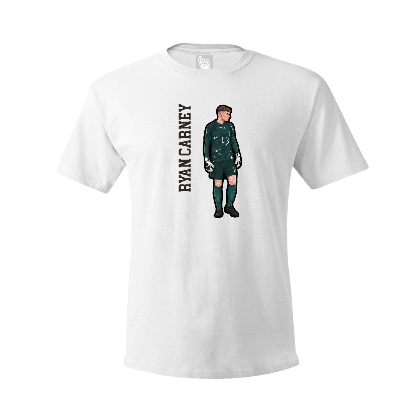 Tee — Name Vertical in White