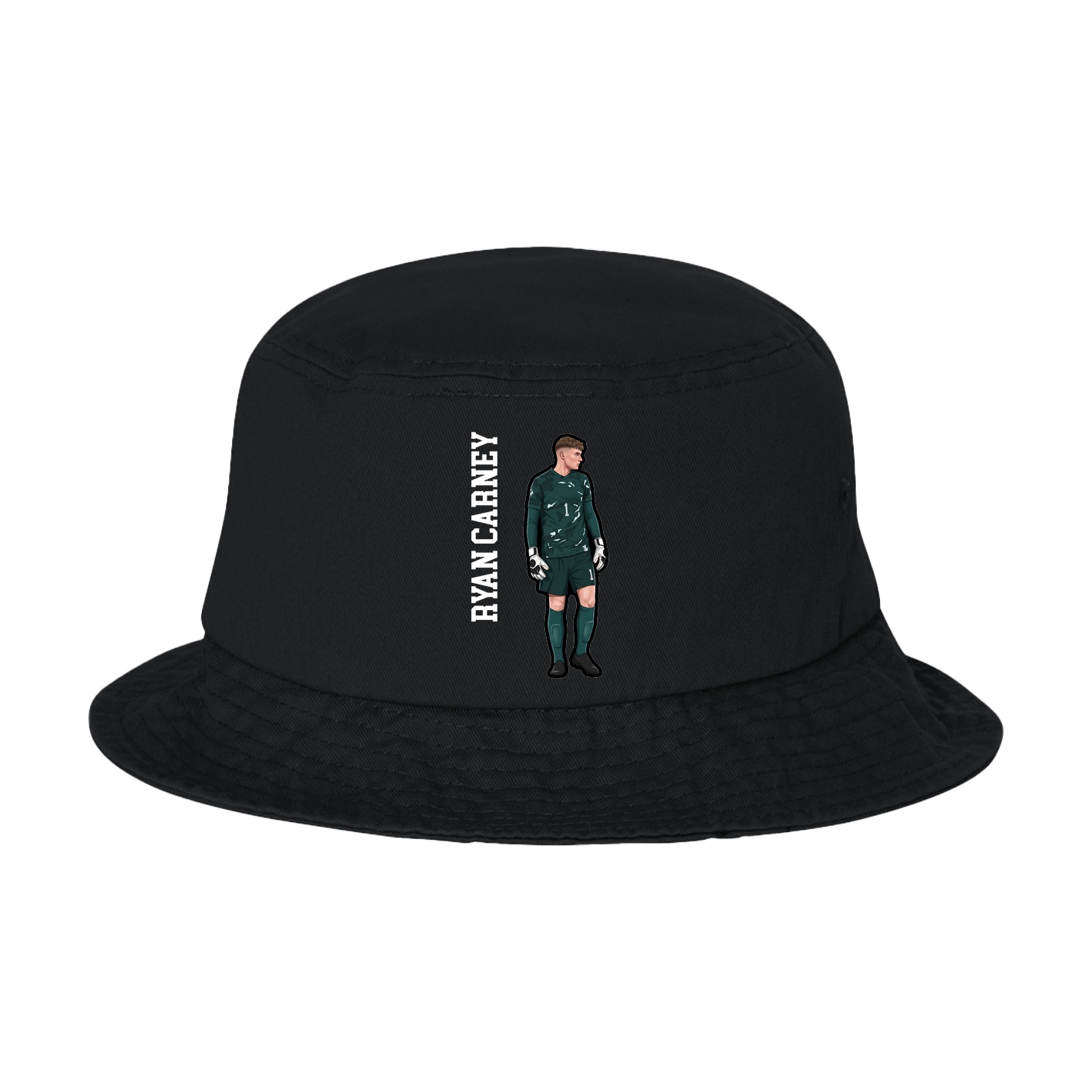 Bucket Cap — Name Vertical in Black