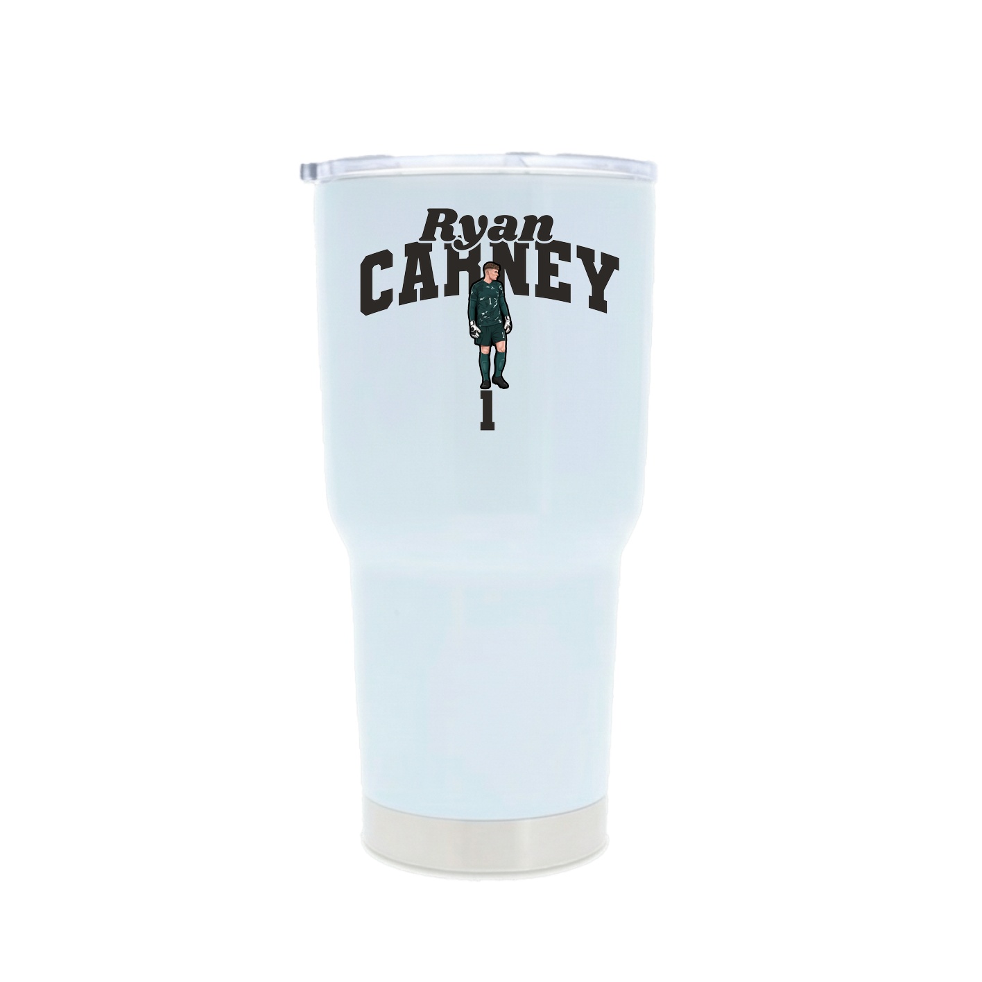 30oz Stainless Steel Tumbler — Signature Arch in White