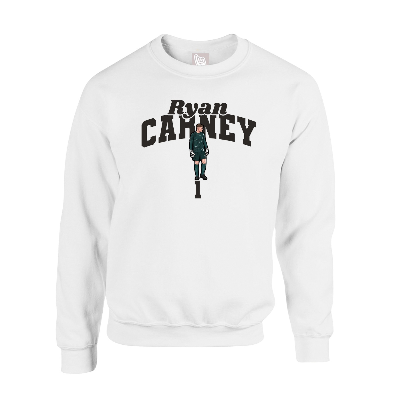 Fleece Crew — Signature Arch in White
