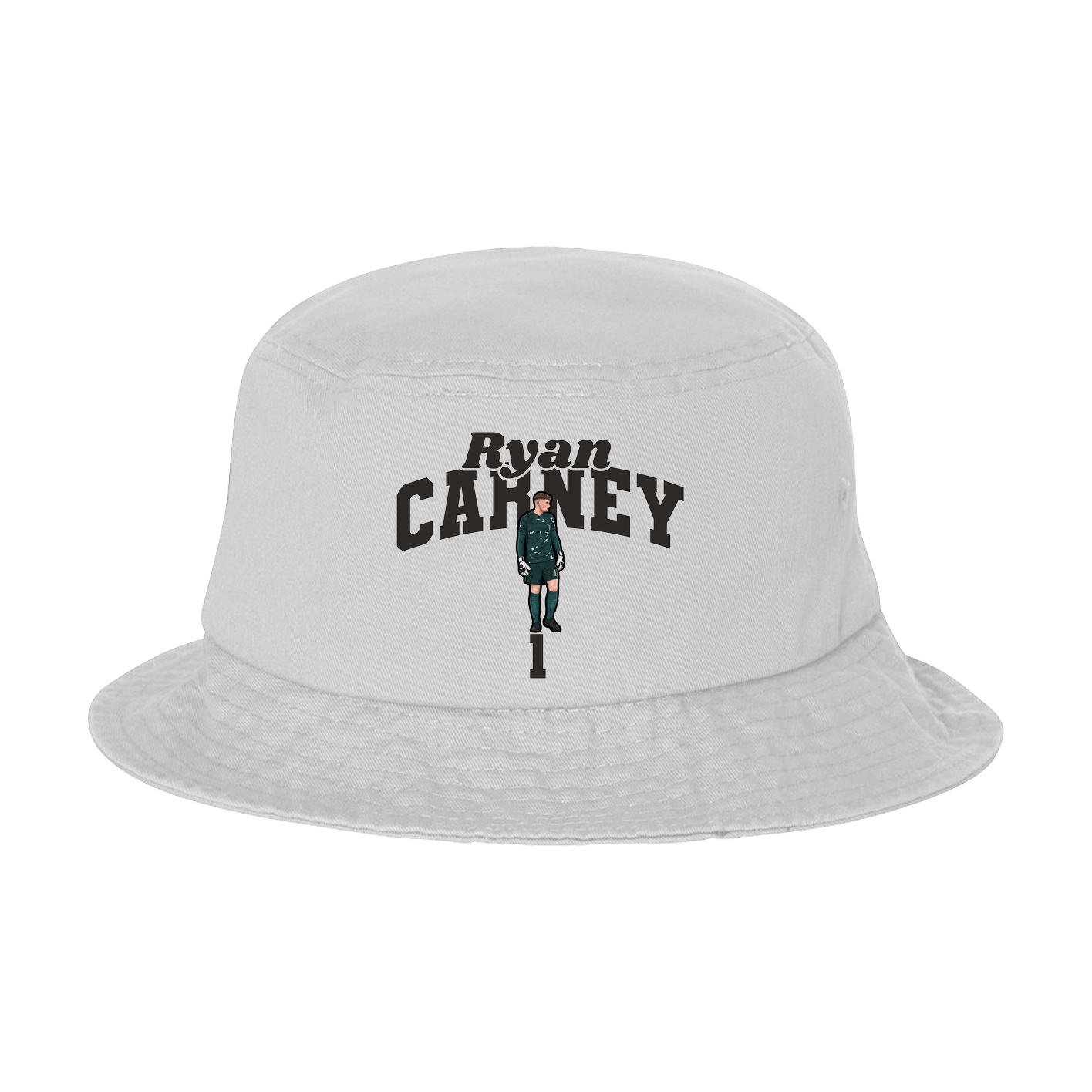 Bucket Cap — Signature Arch in White