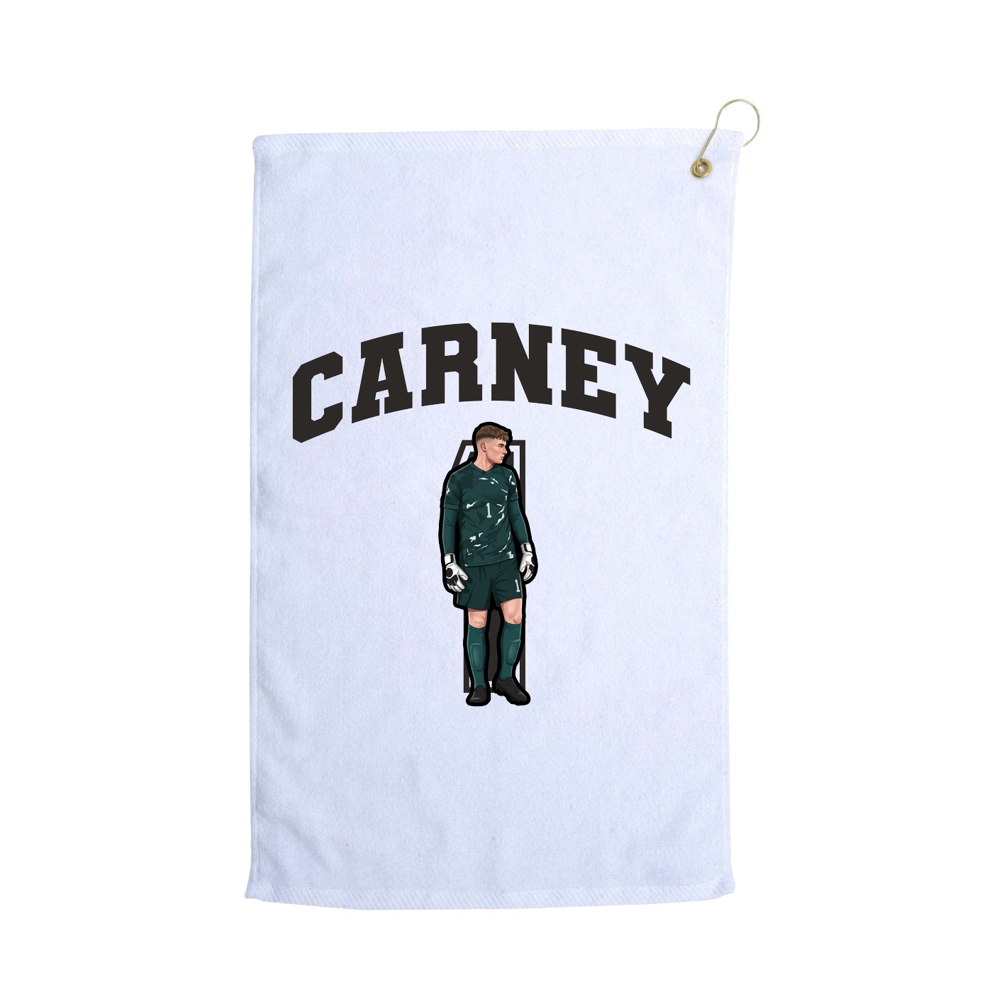 Golf Towel — Number in White