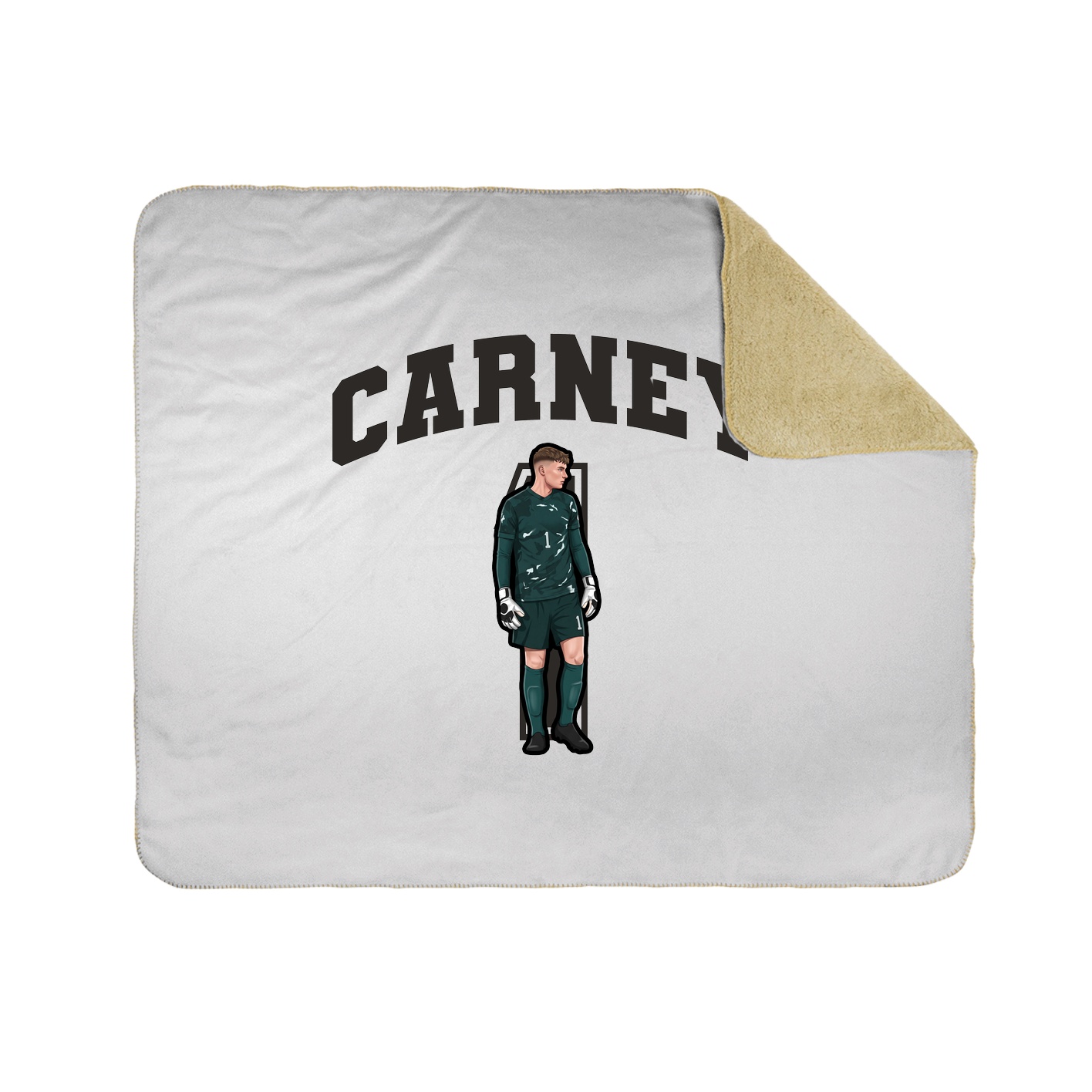 Throw Blanket — Number in White