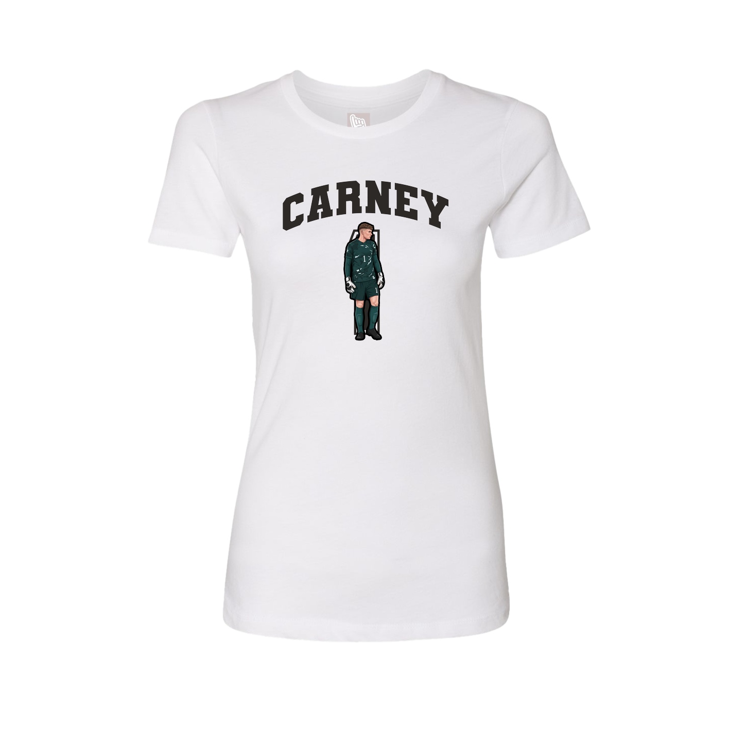Fitted Women's Tee — Number in White