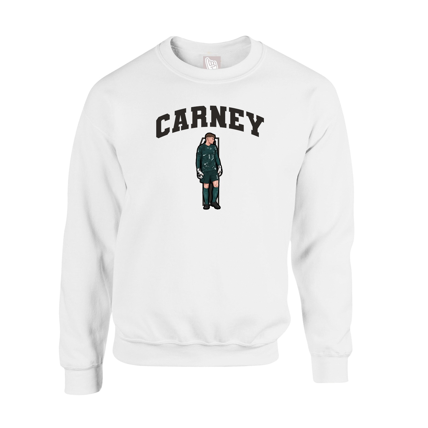Fleece Crew — Number in White