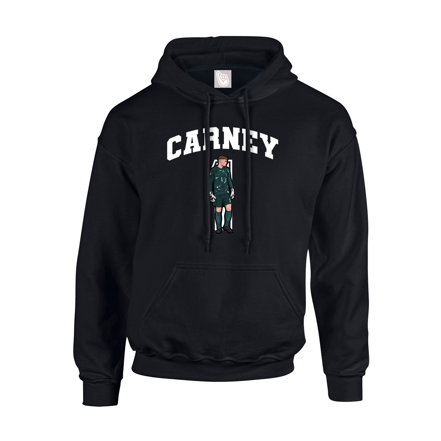 Youth Hoodie — Number in Black