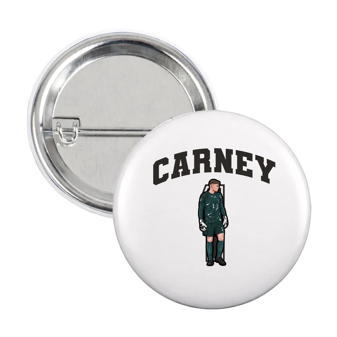 Game Day Button — Number in White