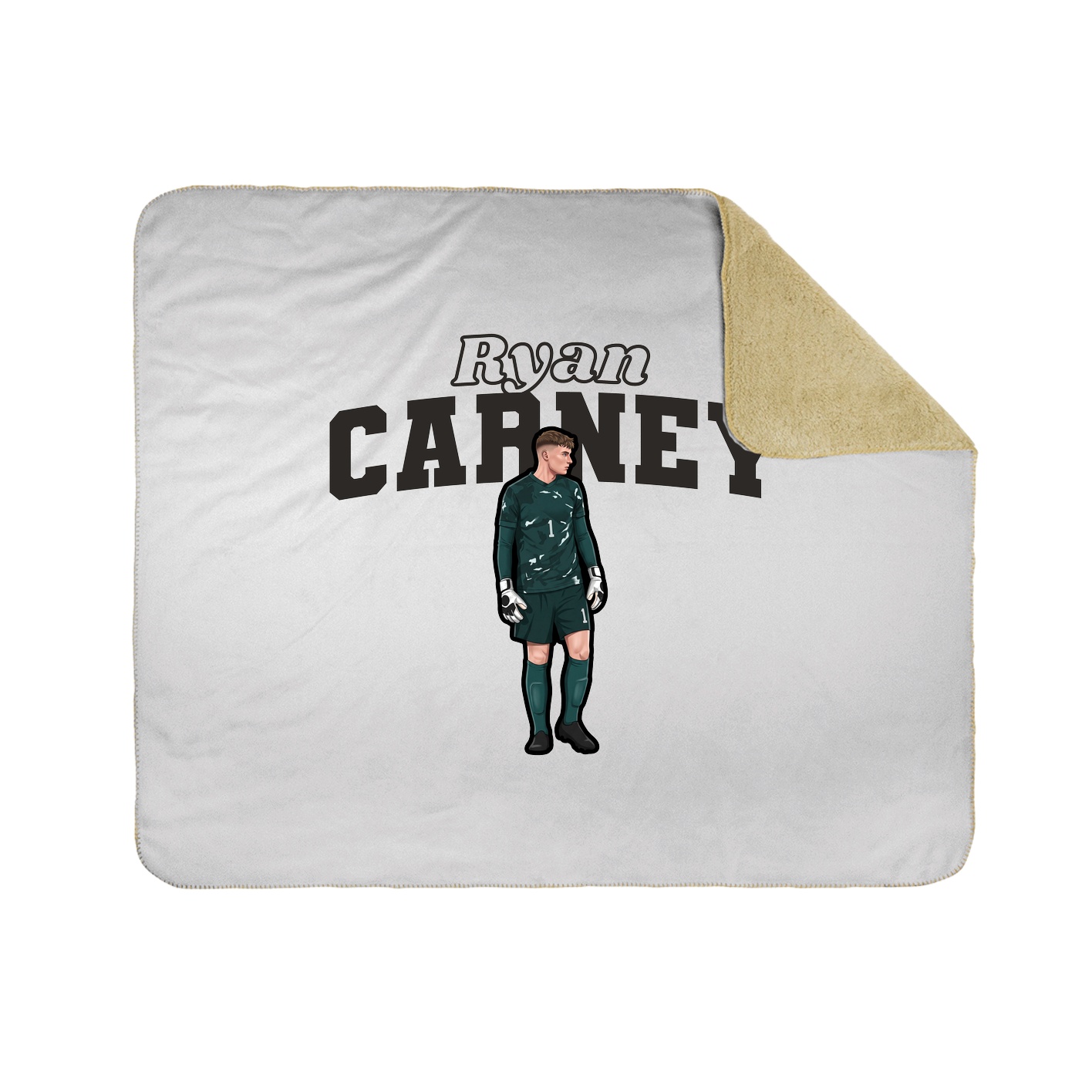 Throw Blanket — Name Arch in White