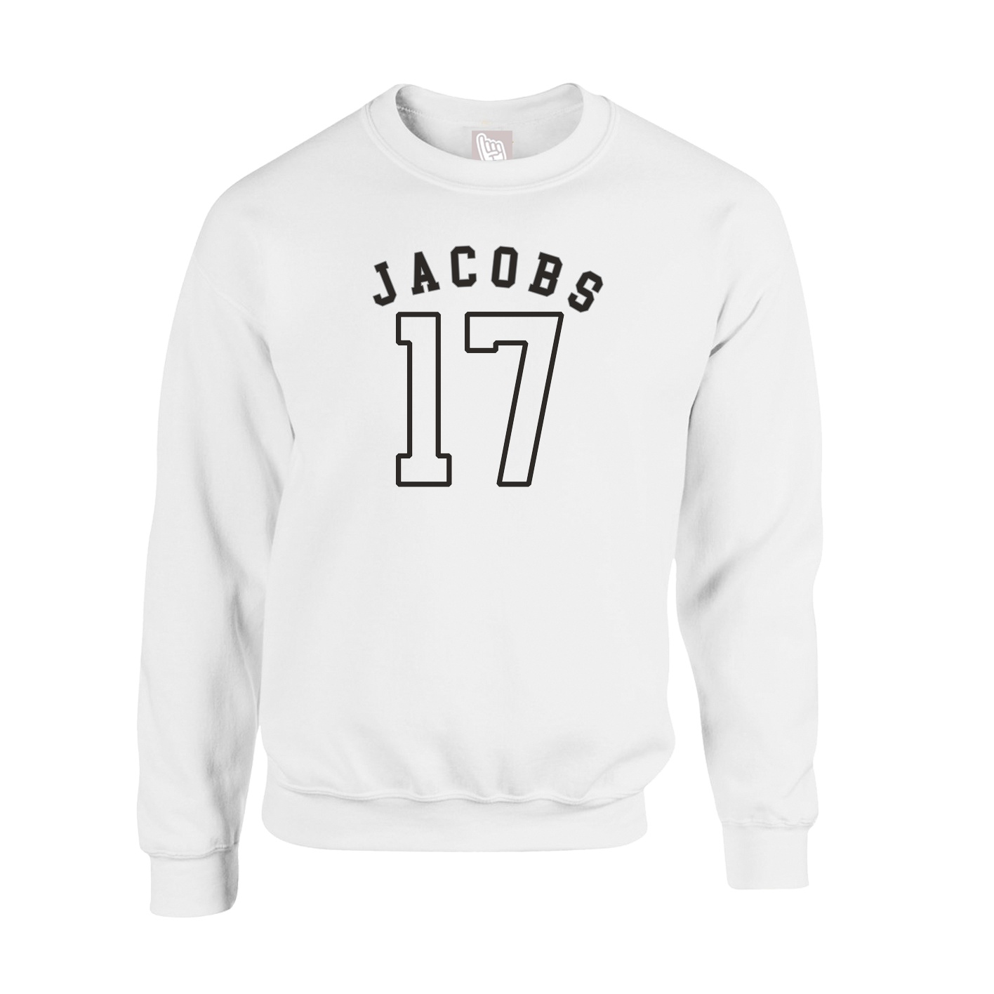 Fleece Crew — Shirsey Arch in White