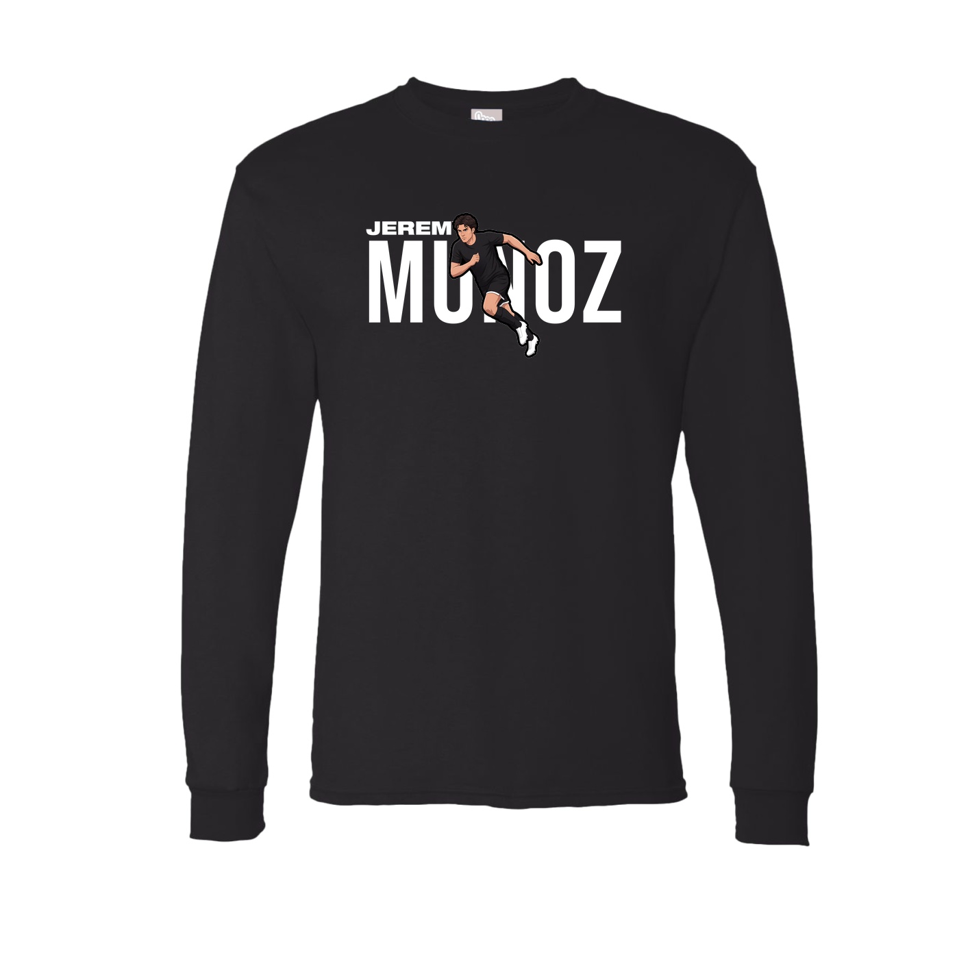 Long Sleeve Tee — Player Name in Black