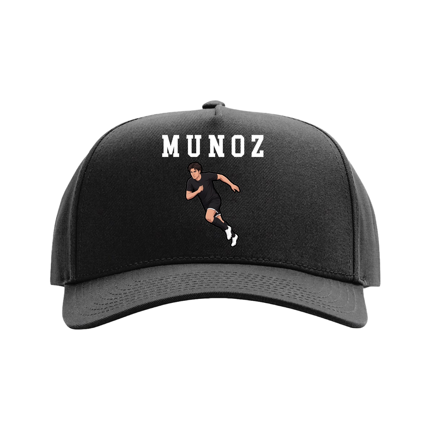 Full Fabric Five-Panel Champ Cap — Shirsey in Black