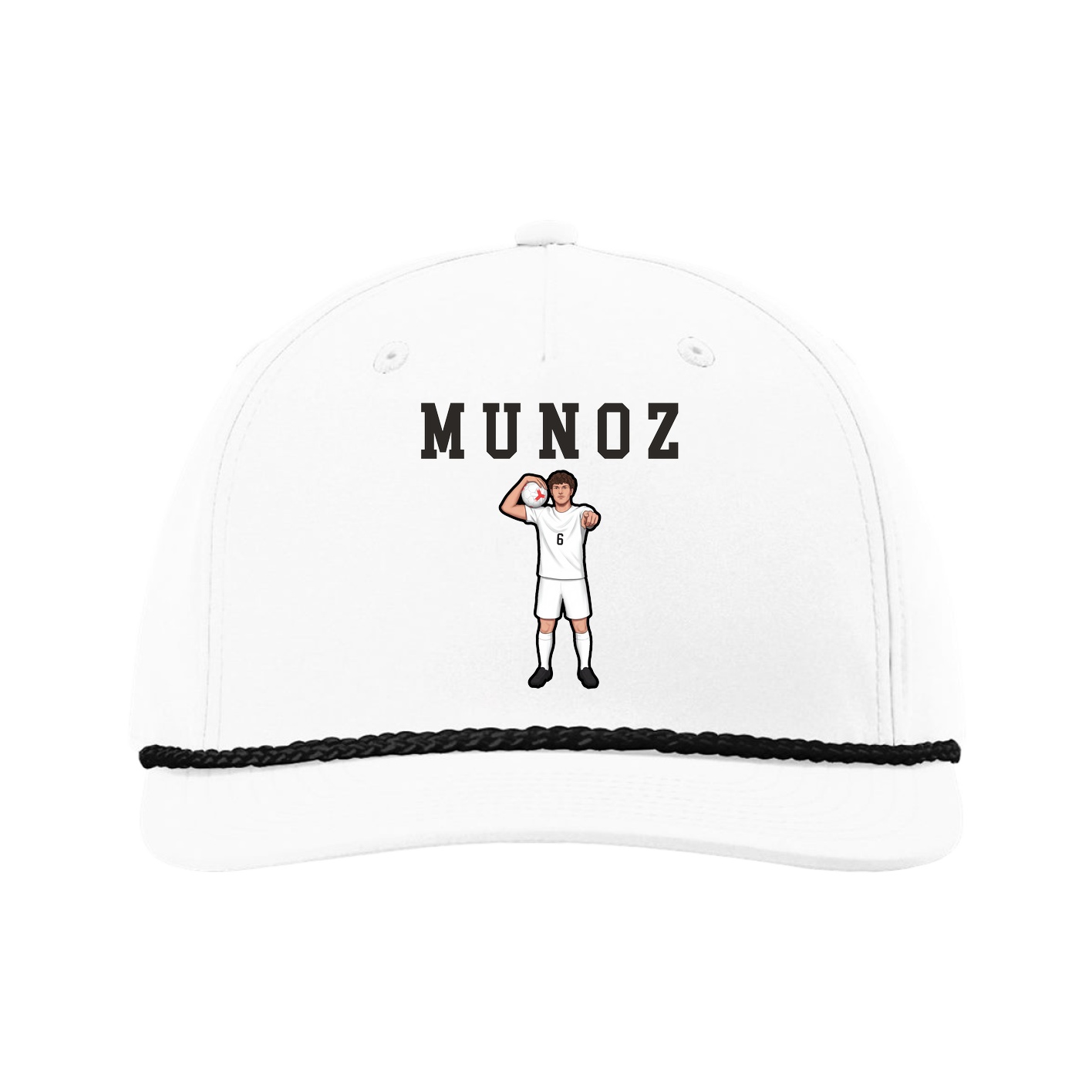 Five-Panel Classic Rope Cap — Shirsey in White