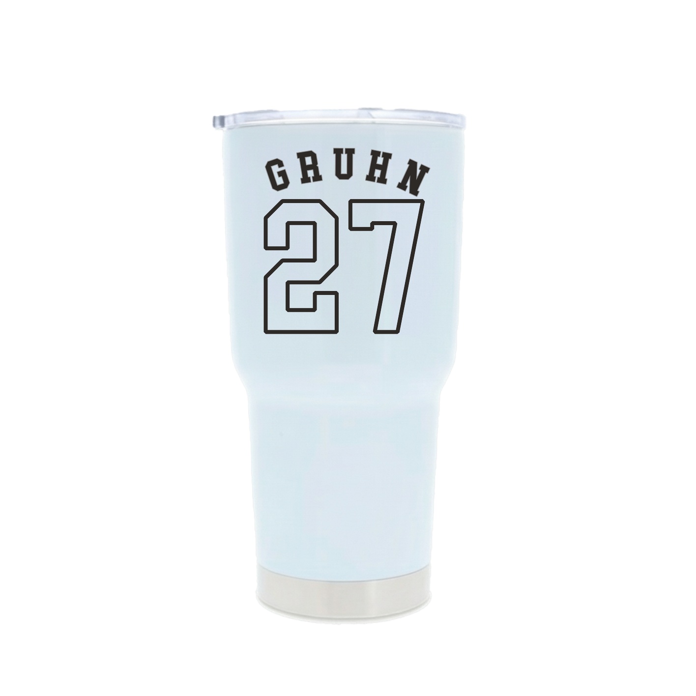 30oz Stainless Steel Tumbler — Shirsey Arch in White