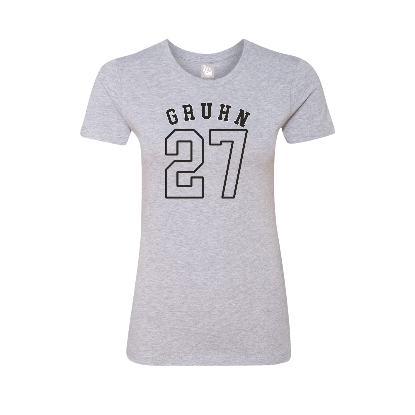 Fitted Women's Tee — Shirsey Arch in Grey