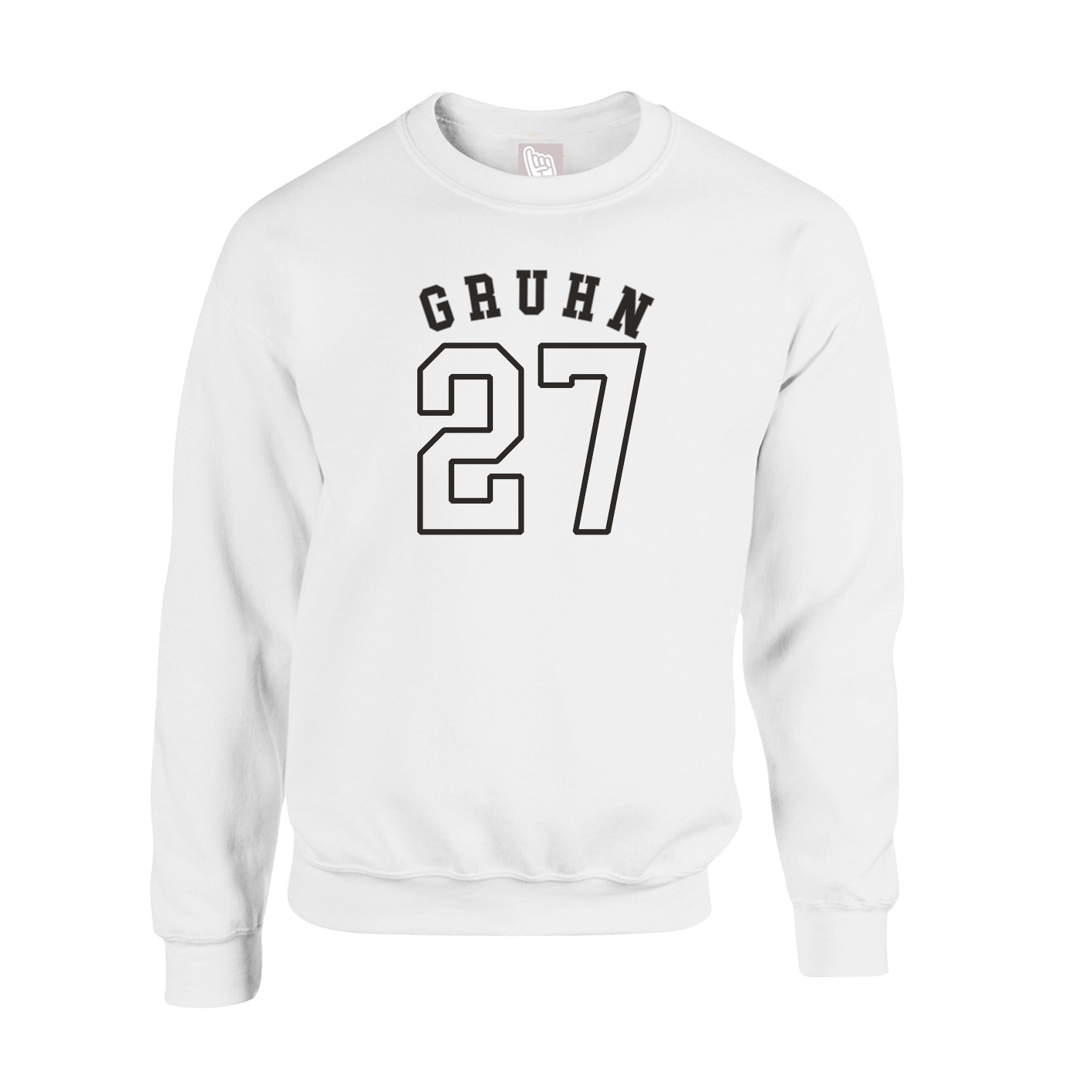 Fleece Crew — Shirsey Arch in White