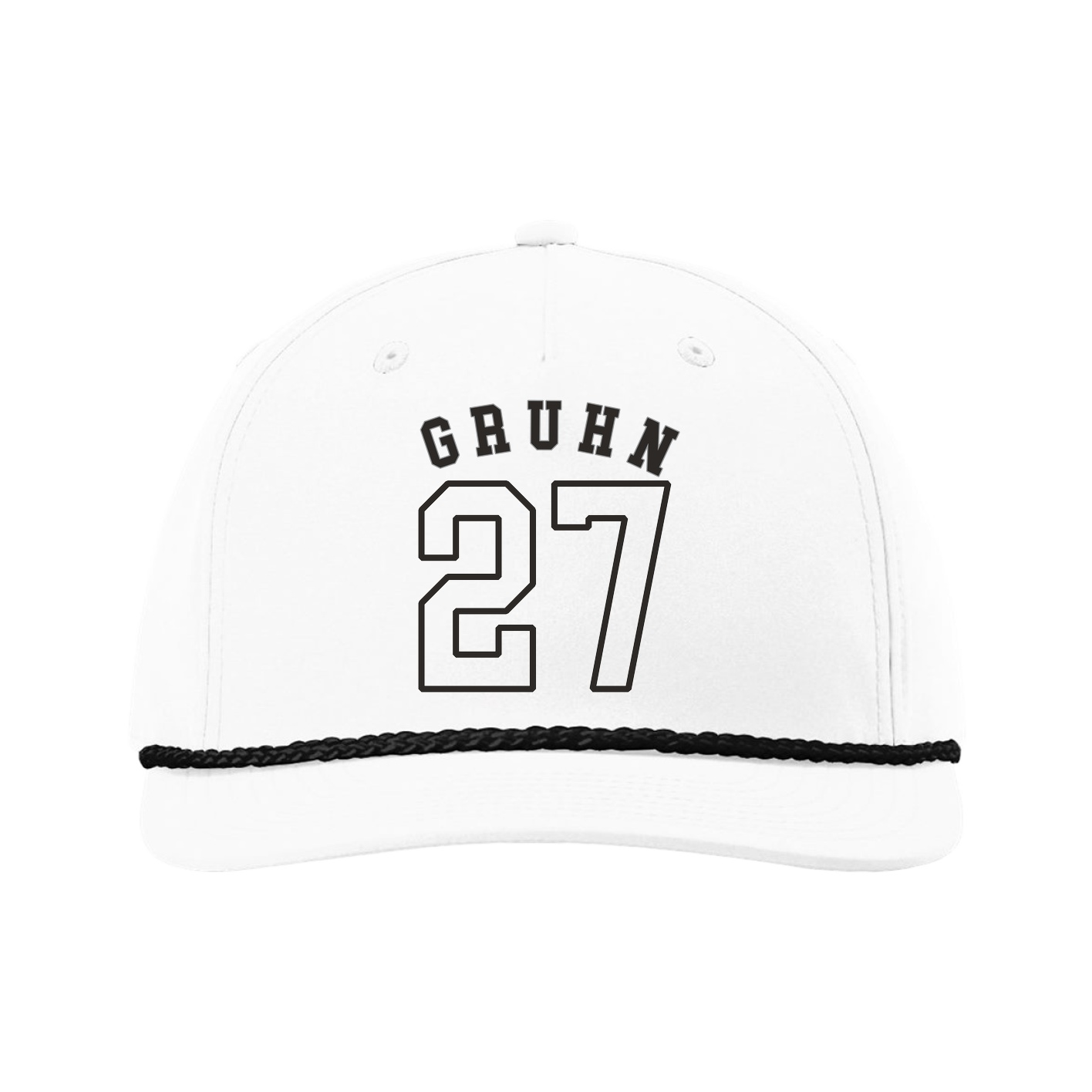 Five-Panel Classic Rope Cap — Shirsey Arch in White