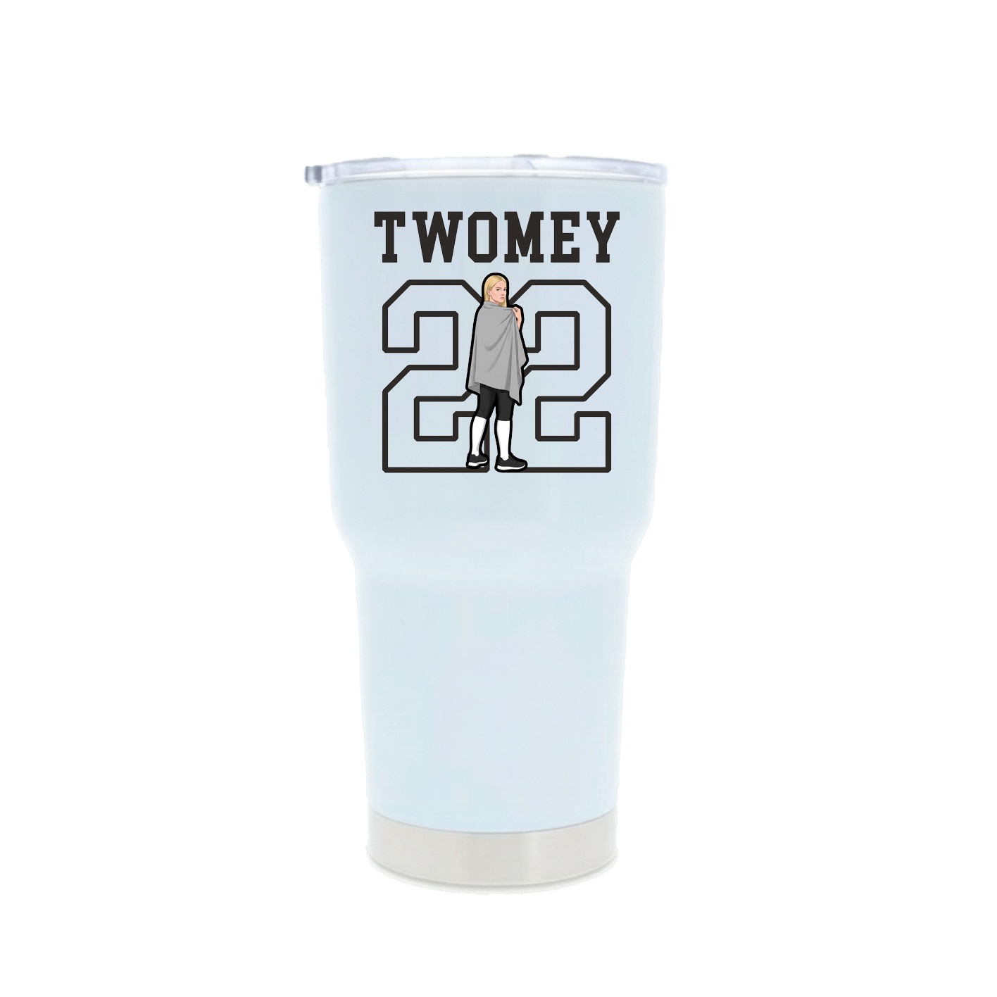 30oz Stainless Steel Tumbler — Shirsey in White