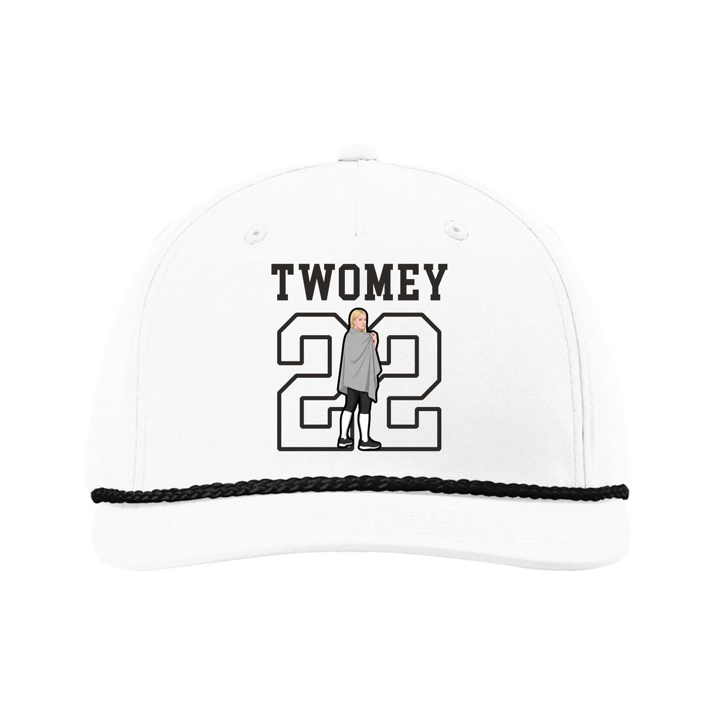 Five-Panel Classic Rope Cap — Shirsey in White