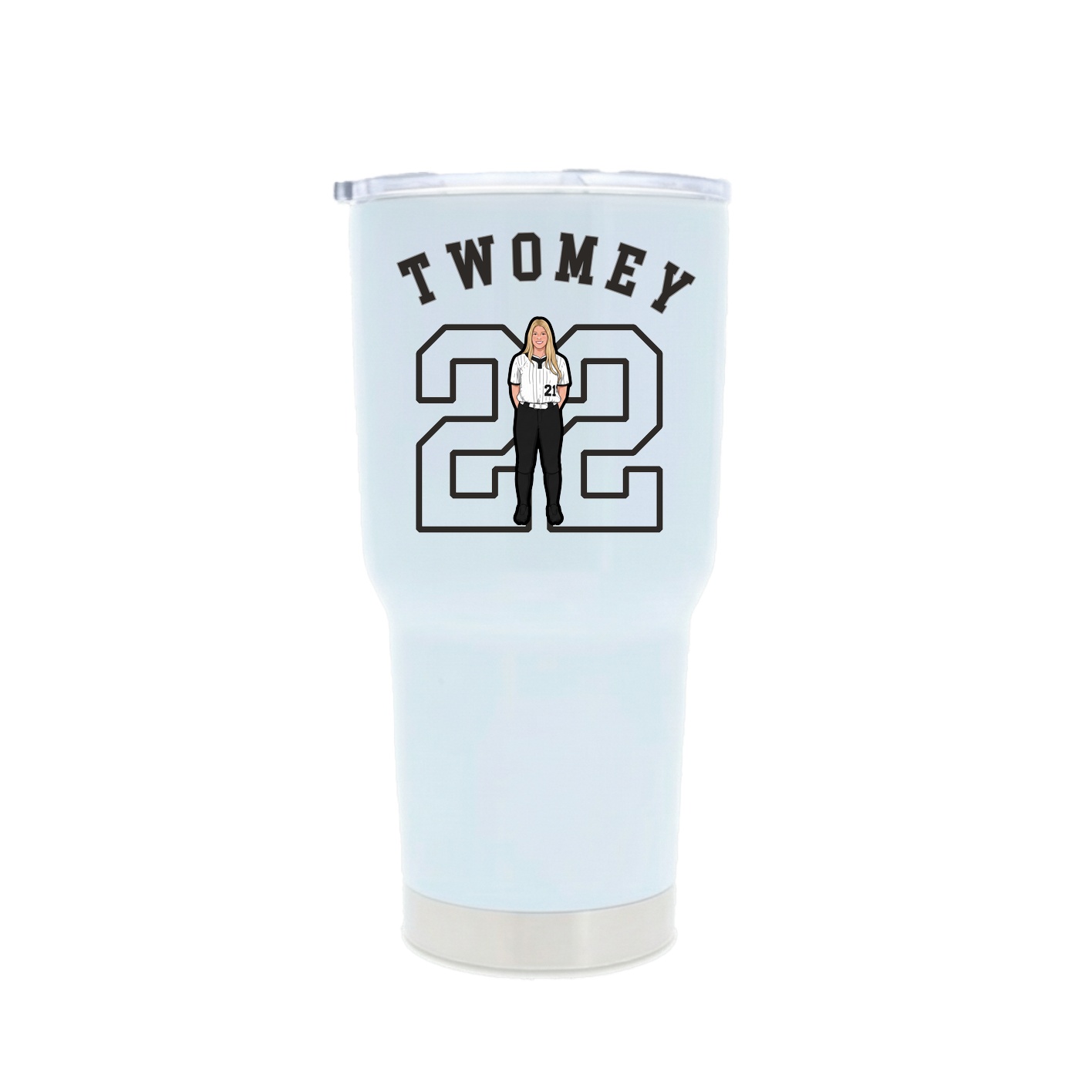 30oz Stainless Steel Tumbler — Shirsey Arch in White