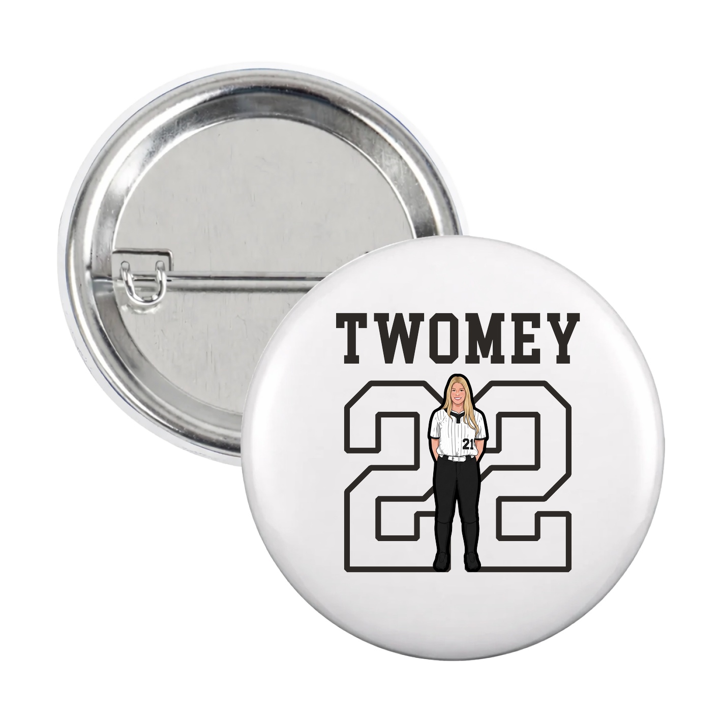 Game Day Button — Shirsey in White
